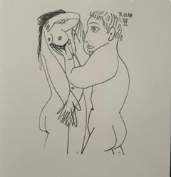 Lithograph on Paper after Erotic Sketch '8.10.64.IV' from 'Le Goût de Bonheur'