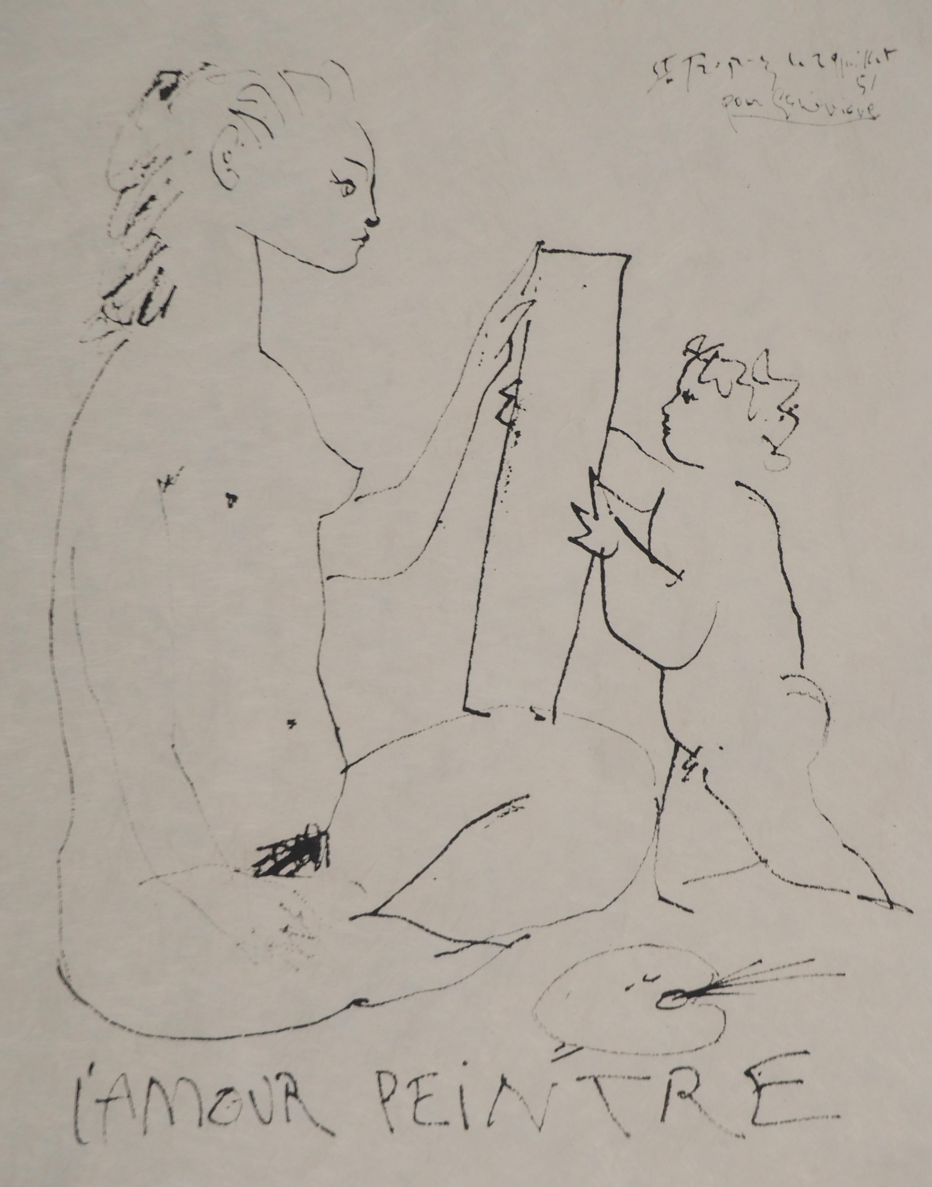 Love as a Painter - Lithograph - Modern Print by Pablo Picasso
