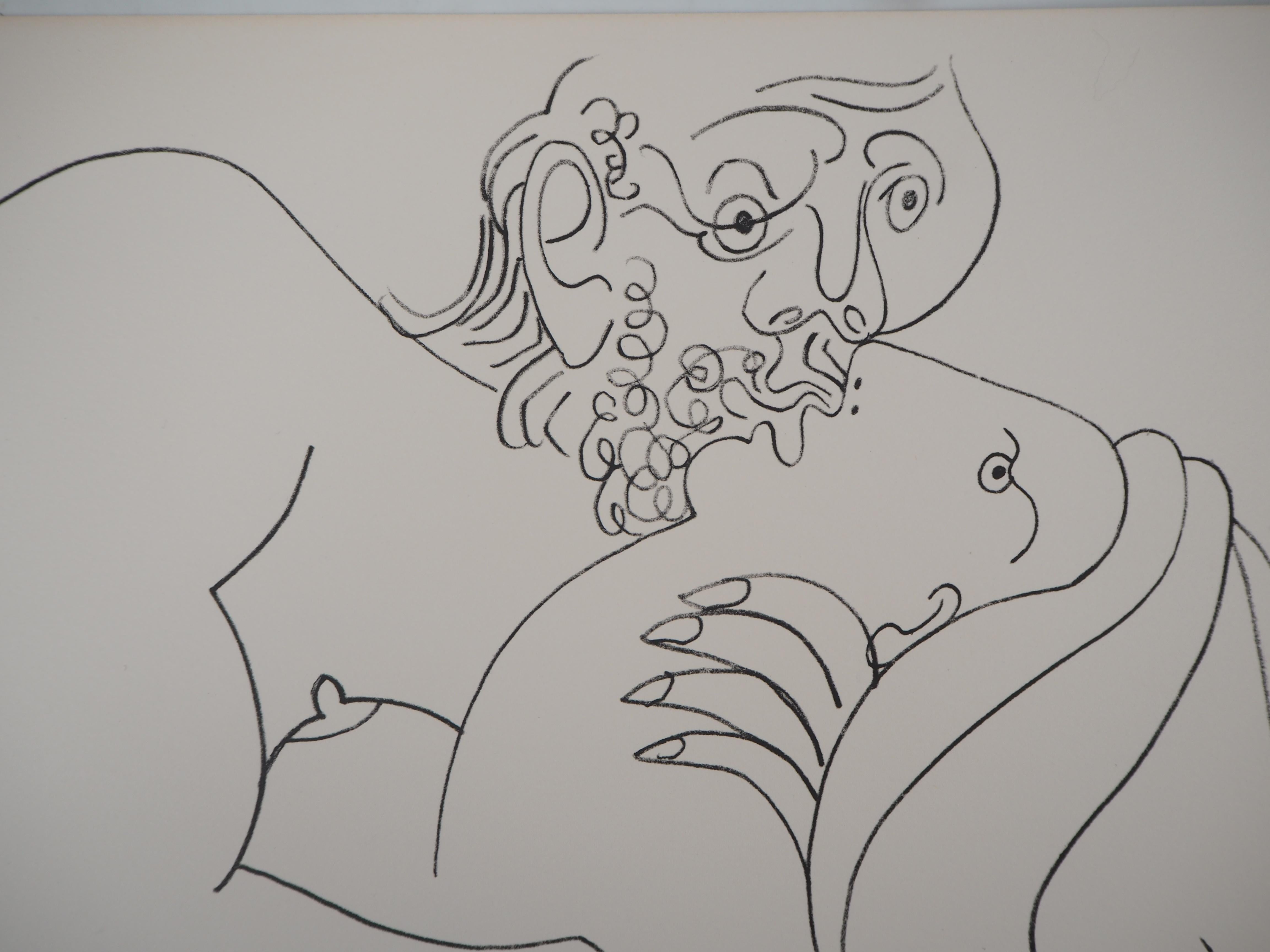 Baiser d'amour - Lithographie (Mourlot 1971) - Moderne Print par Pablo Picasso
