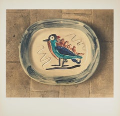 Madoura, Colored Bird - Original lithograph, Numbered /100 (Czwiklitzer #319)