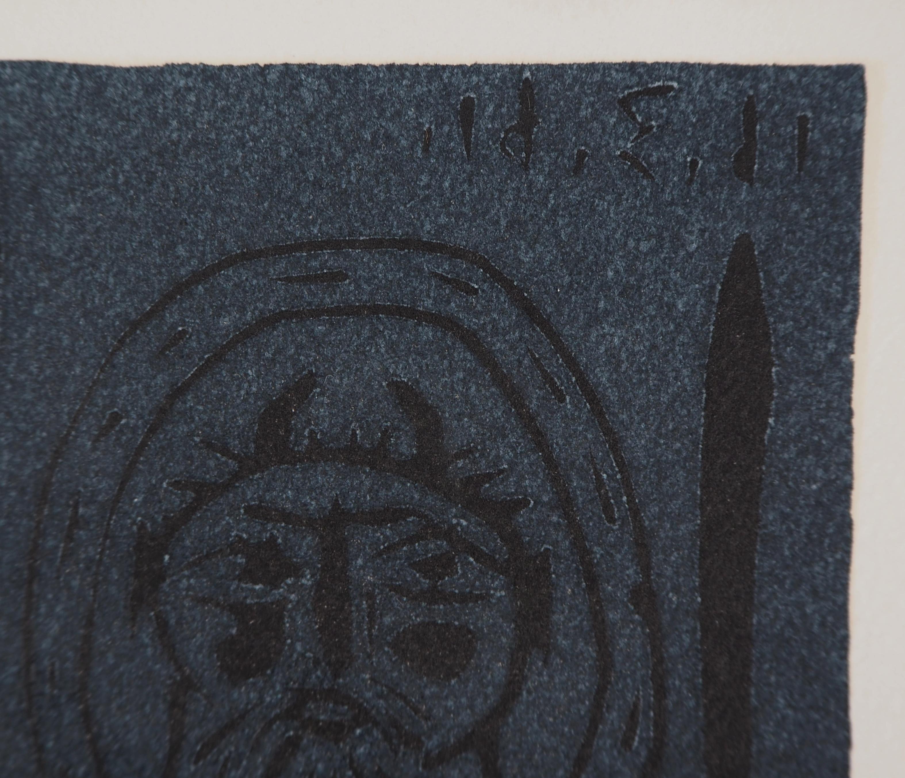 Madoura: Pottery and Fauns - Original linocut, 1961 (Bloch #1021 / Baer #1270) For Sale 2