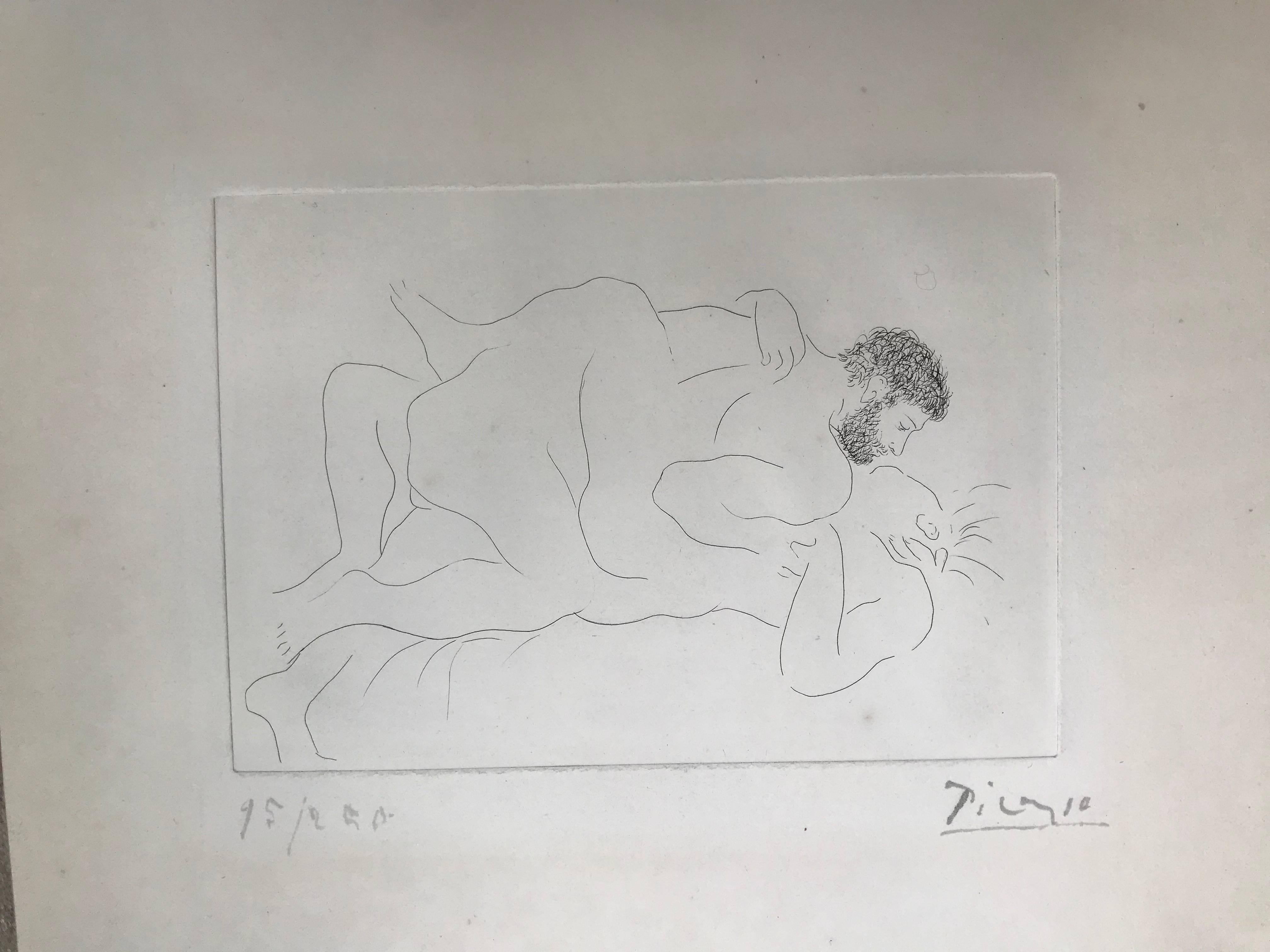 Pablo Picasso Nude Print - Man and Woman
