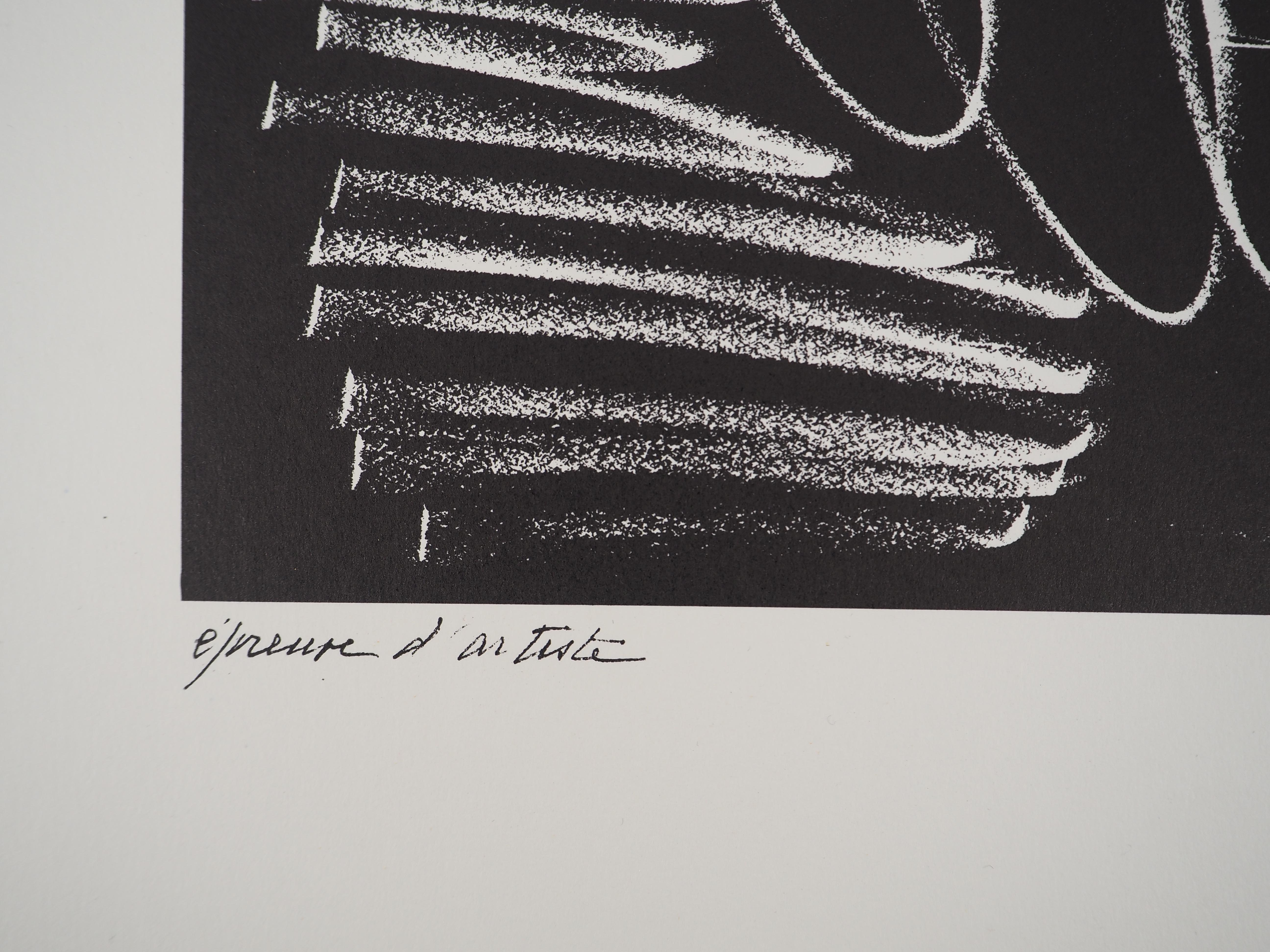 Hombre con barba - Litografía - Firma impresa - Print Moderno de Pablo Picasso