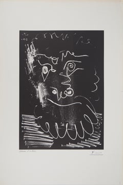 Man with a Beard - Lithograph - Printed Signature