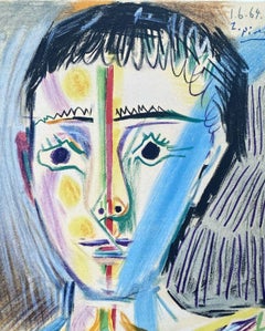 Man With Sailor Blouse - Lithograph Signed in the Plate - 1965