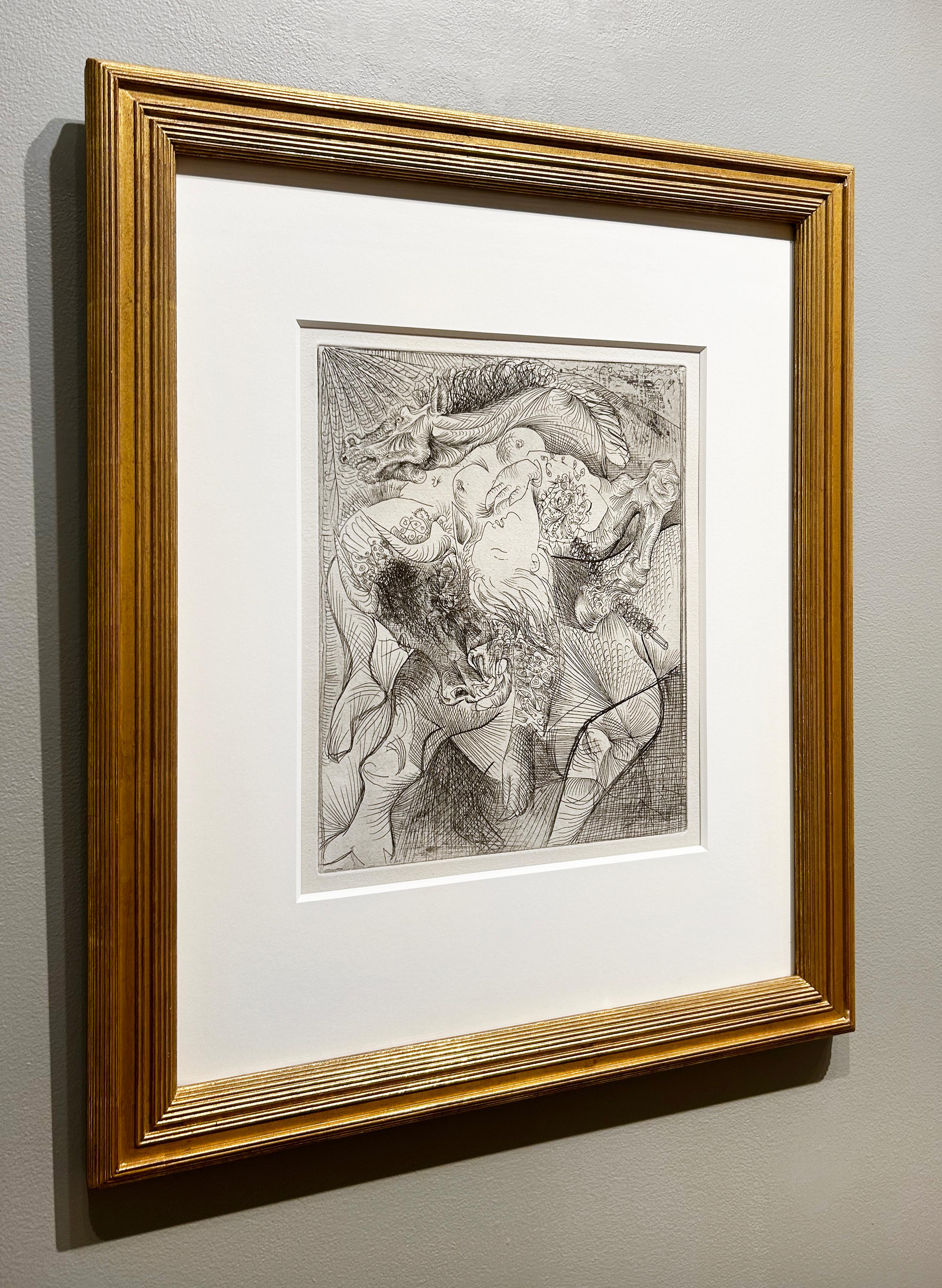 Artist:  Picasso, Pablo
Title:  Marie-Therese en Femme Torero 
Series:  Vollard
Date:  June 20, 1934, printed and published 1939
Medium:  Etching printed on Montval laid paper
Unframed Dimensions:  17.5