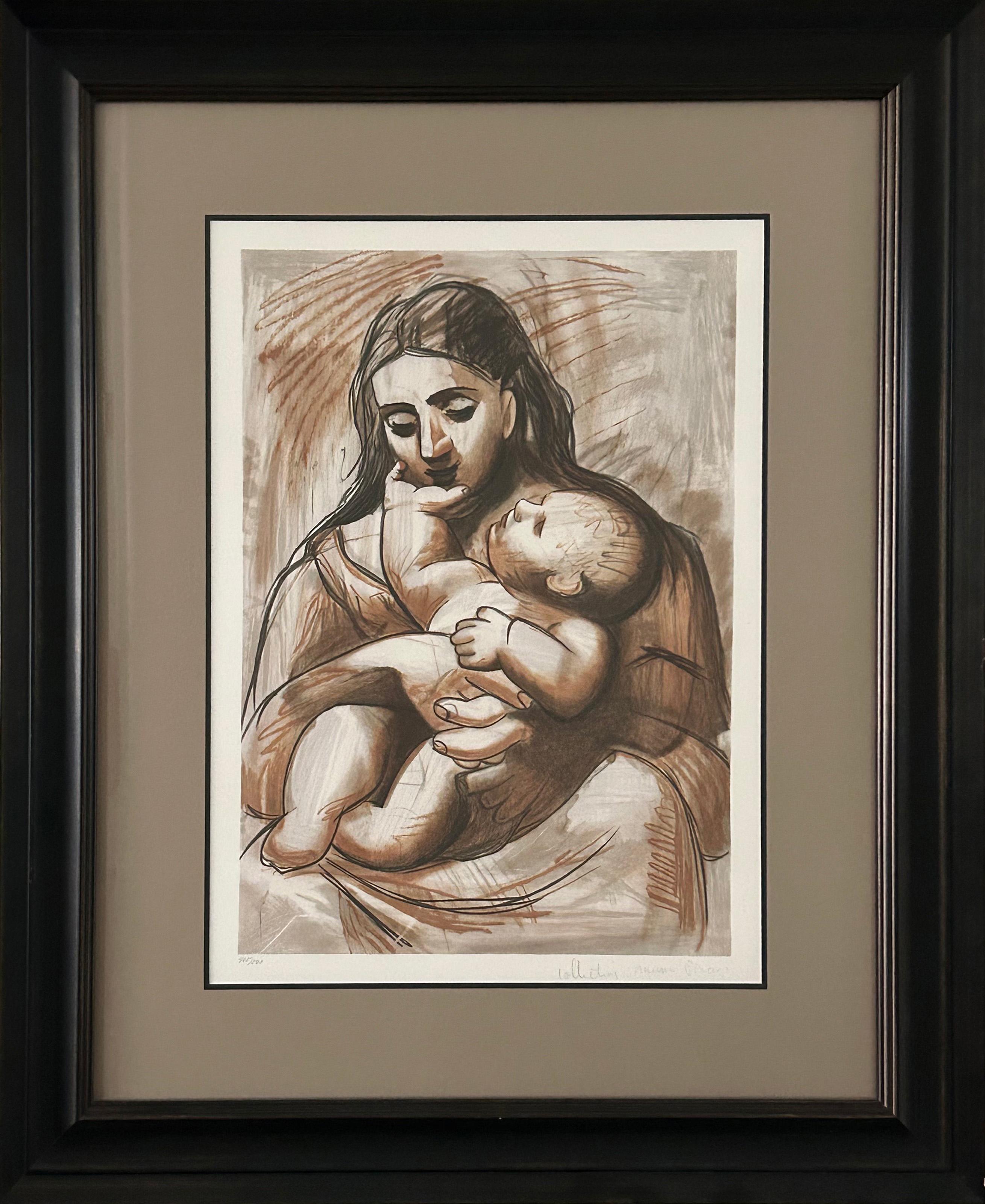 Pablo Picasso, d'après, espagnol (1881 - 1973) - Maternité, Portfolio :  Collection S de lithographies du domaine de Marina Picasso, Année :  de l'original : 1921  Année d'impression : 1979-1982, Support :  Lithographie sur papier Arches, édition : 
