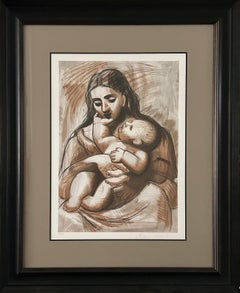 Maternité, lithographie cubiste d'après Pablo Picasso