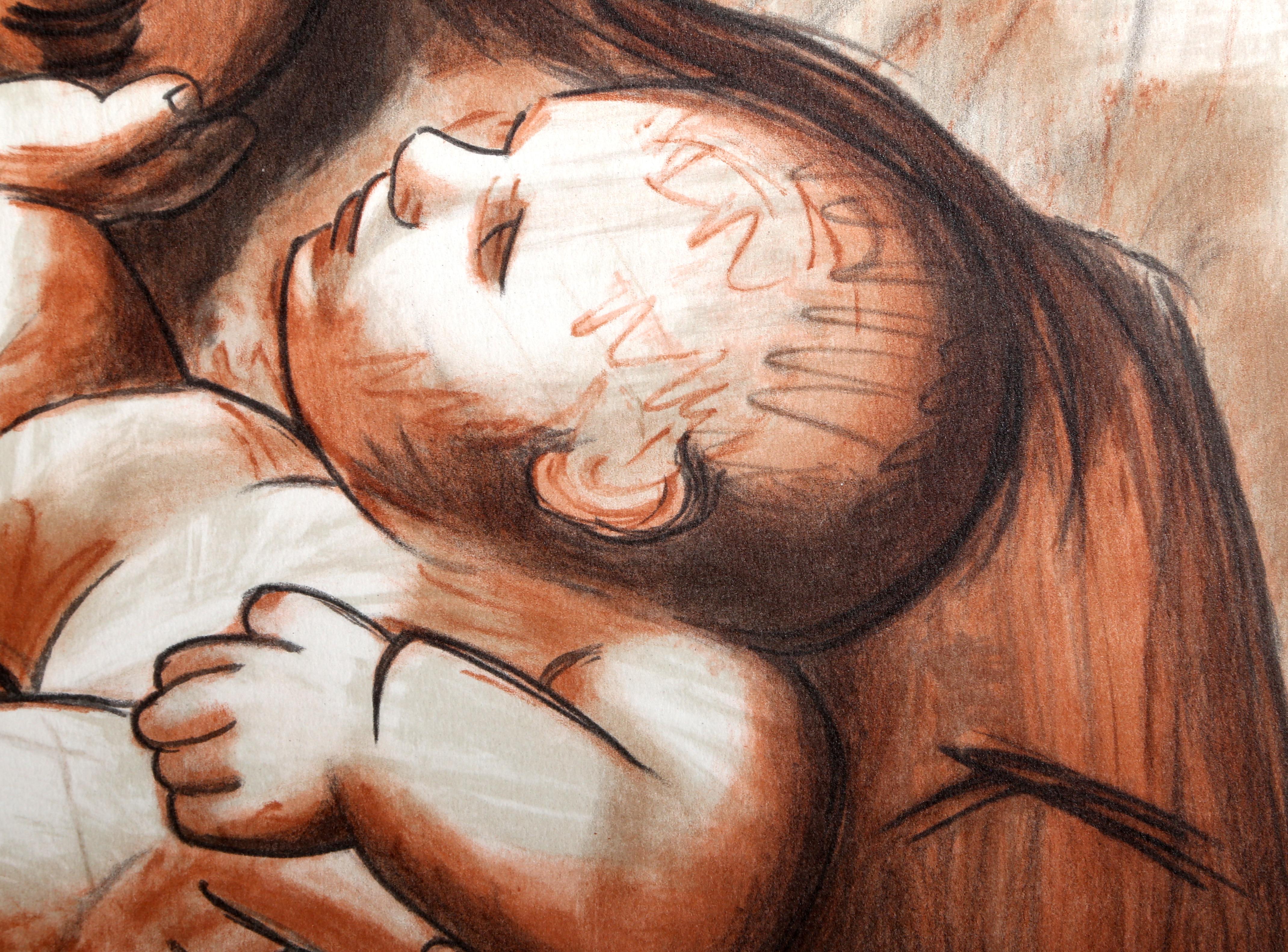 Maternité, Modern Lithograph after Pablo Picasso For Sale 2