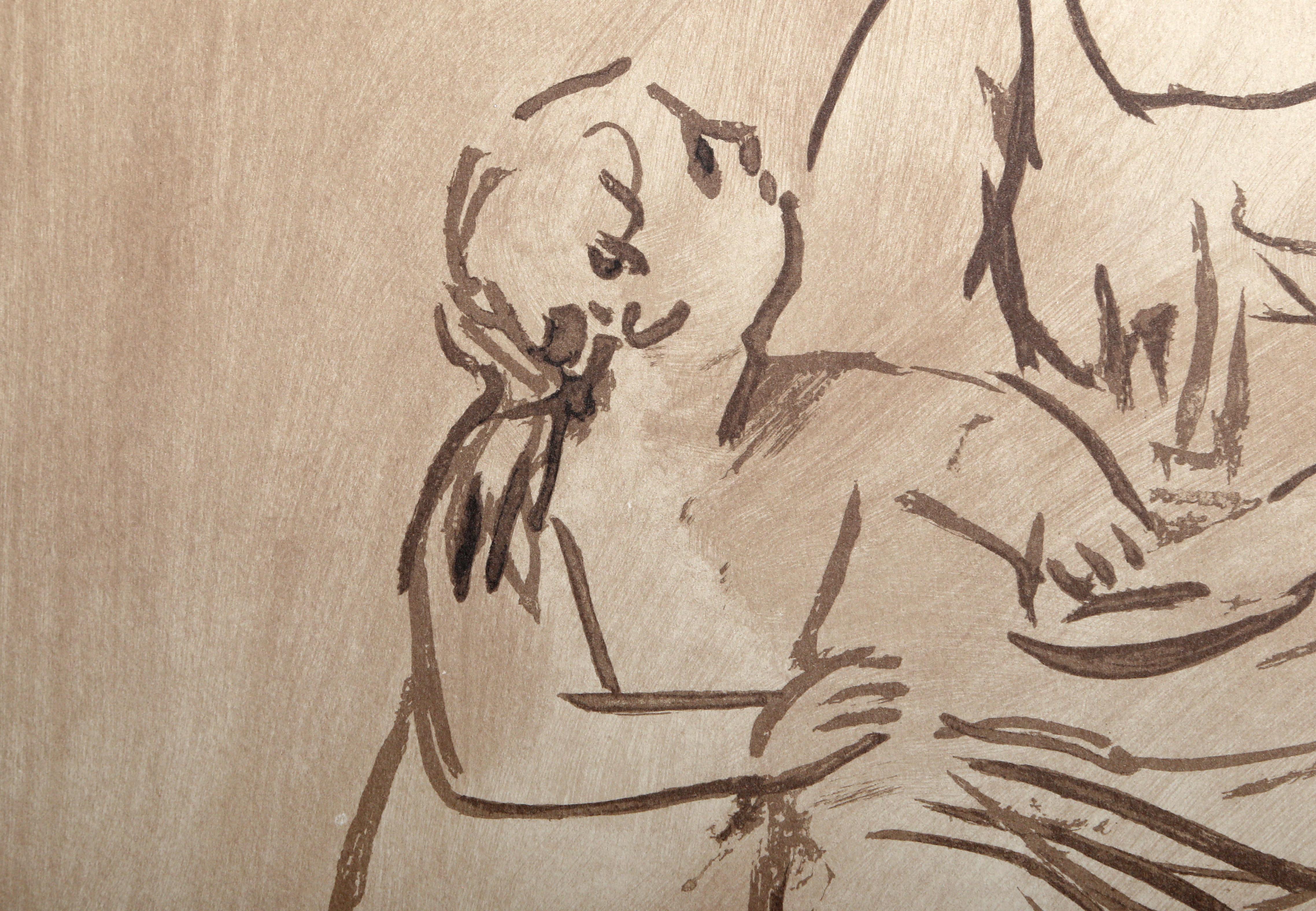 Maternité, Modern Lithograph after Pablo Picasso For Sale 2
