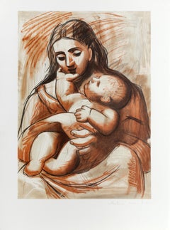 Maternité, Modern Lithograph by Pablo Picasso
