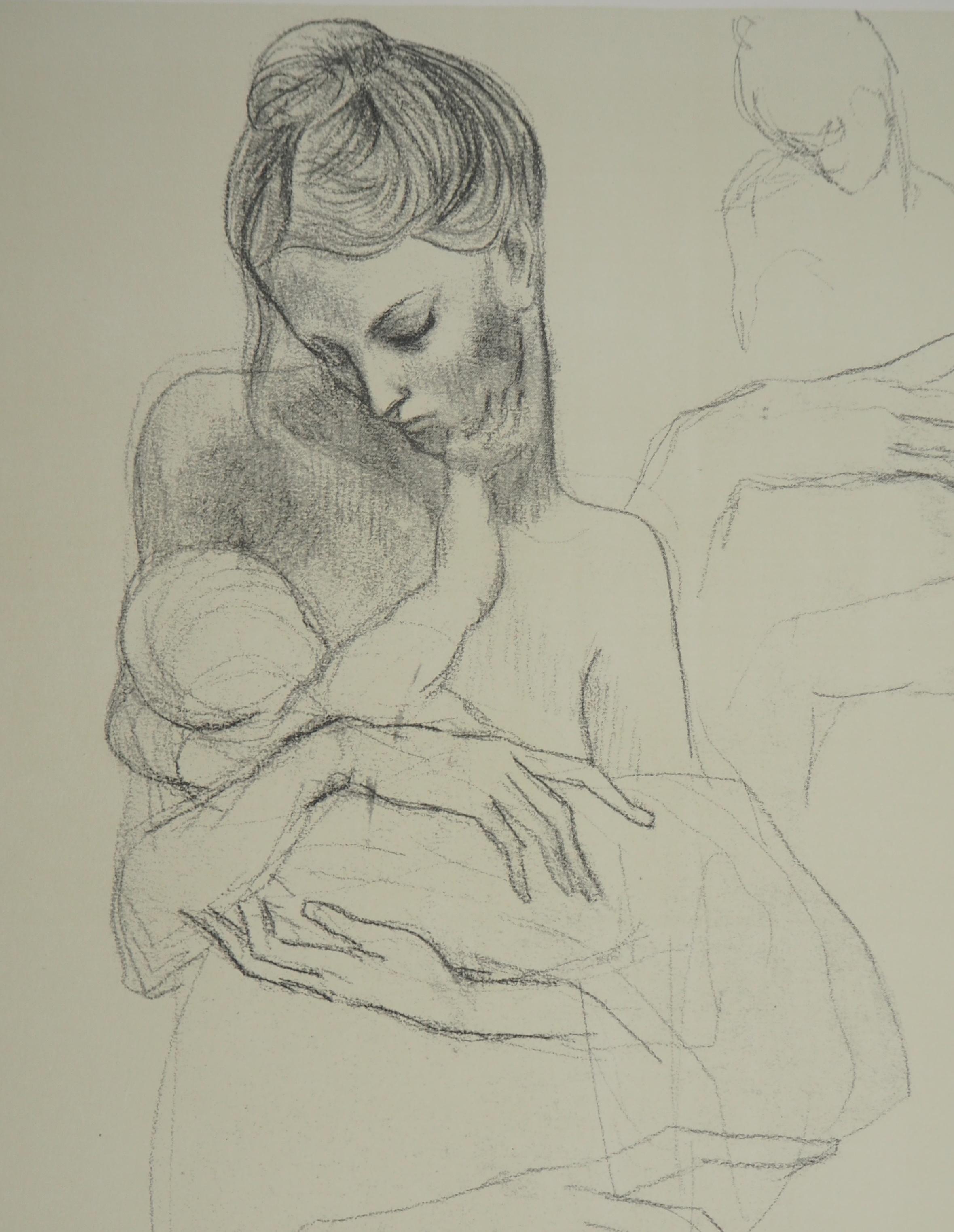 picasso mother and child sketch