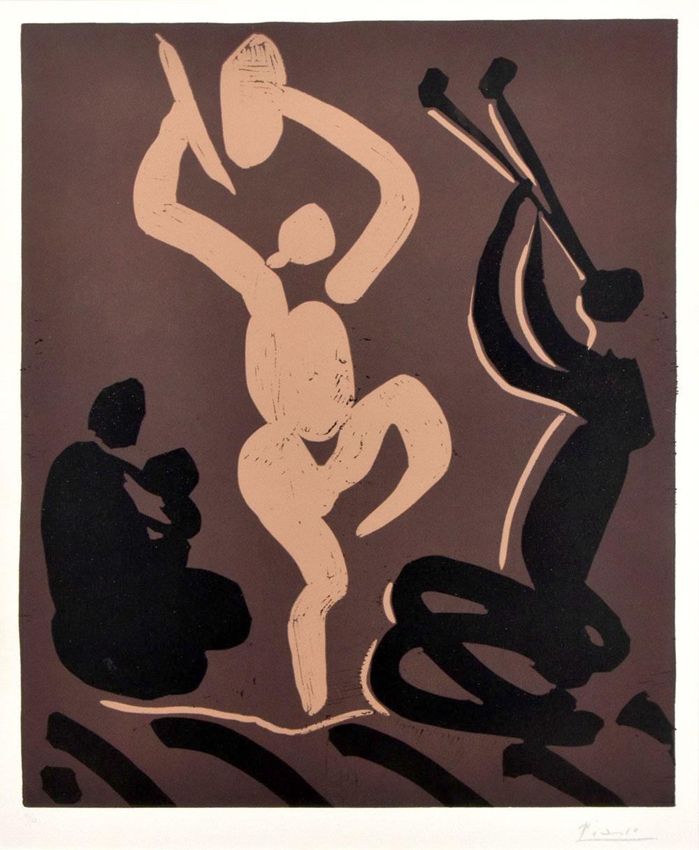 Pablo Picasso Figurative Print - Mère, Danseur et Musicien (Mother, Dancer, and Musician), 1959