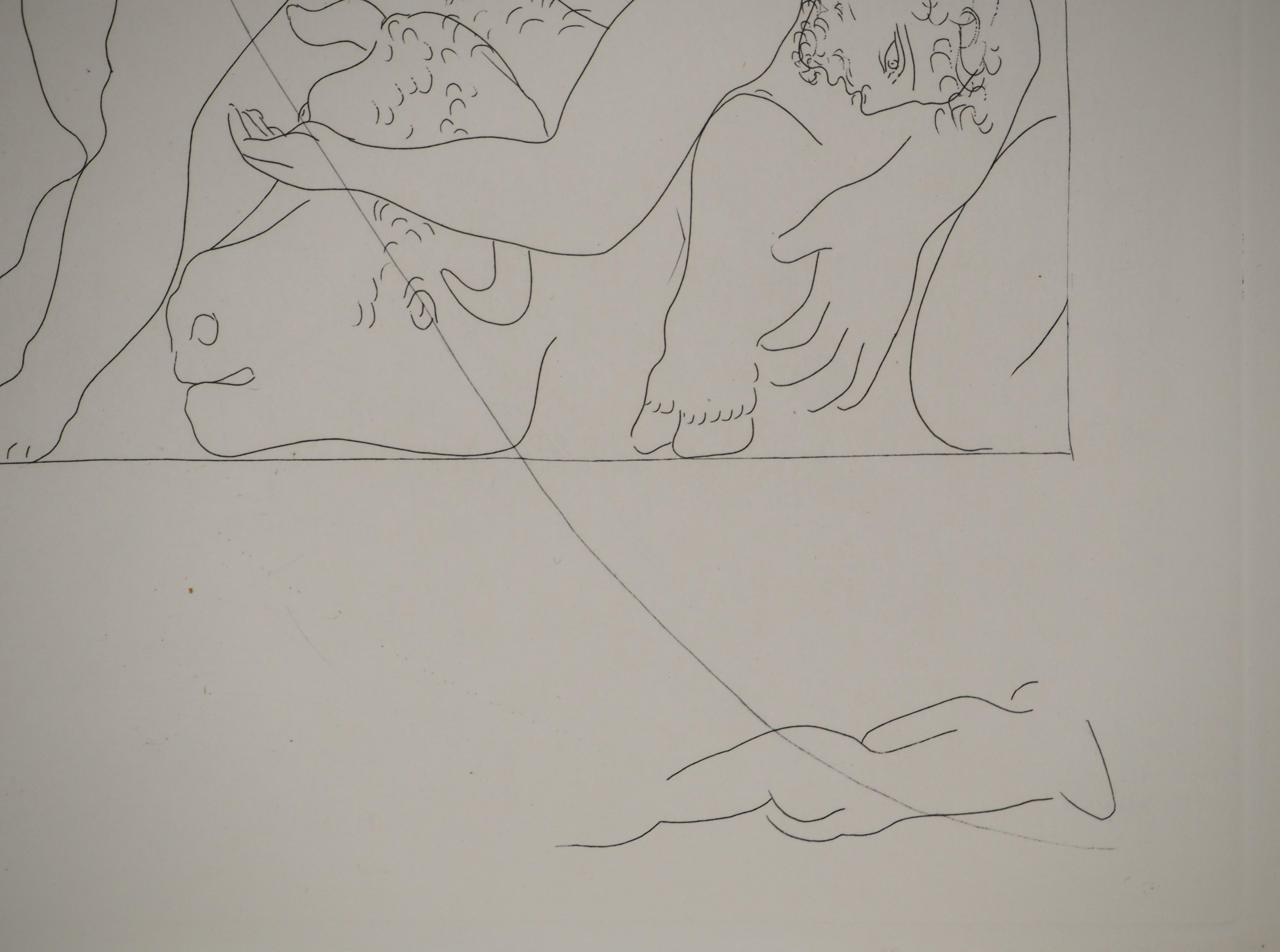 Métarmorphoses d'Ovide, Mort d'Orphée - Gravure originale (Baer #164) en vente 1