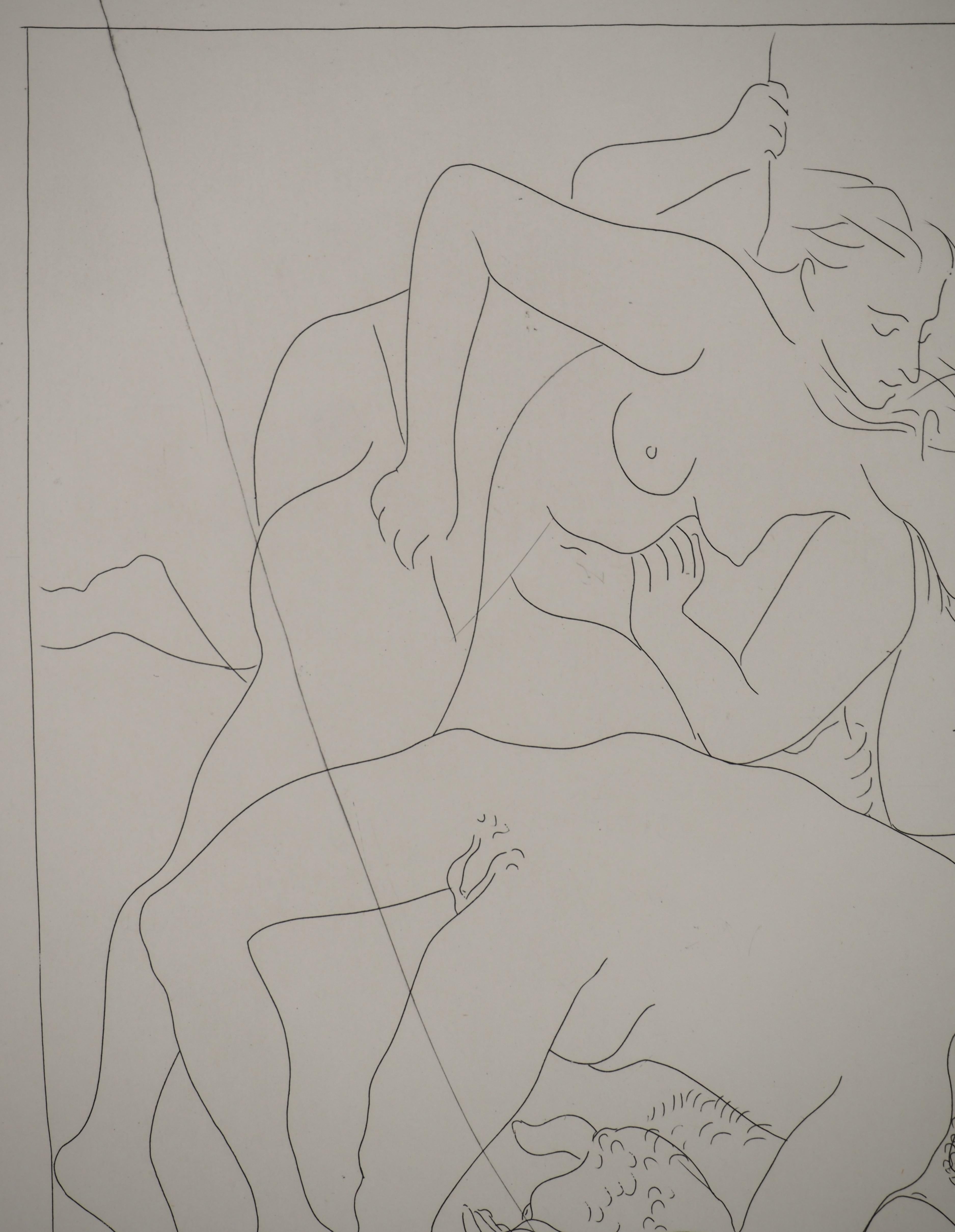 Métarmorphoses d'Ovide, Mort d'Orphée - Gravure originale (Baer #164) en vente 2