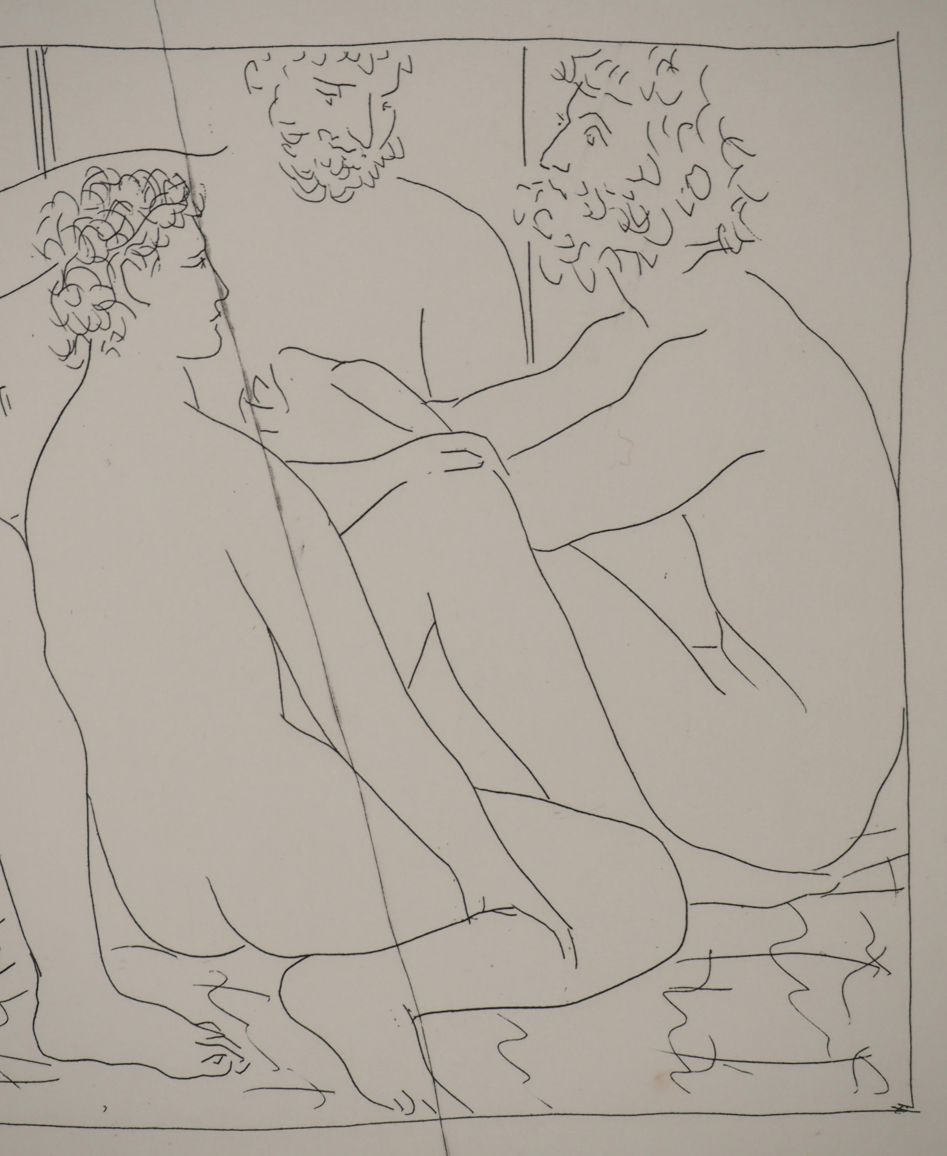 Métarmorphoses d'Ovide, Quatre hommes nus - Gravure originale (Baer #155) en vente 1