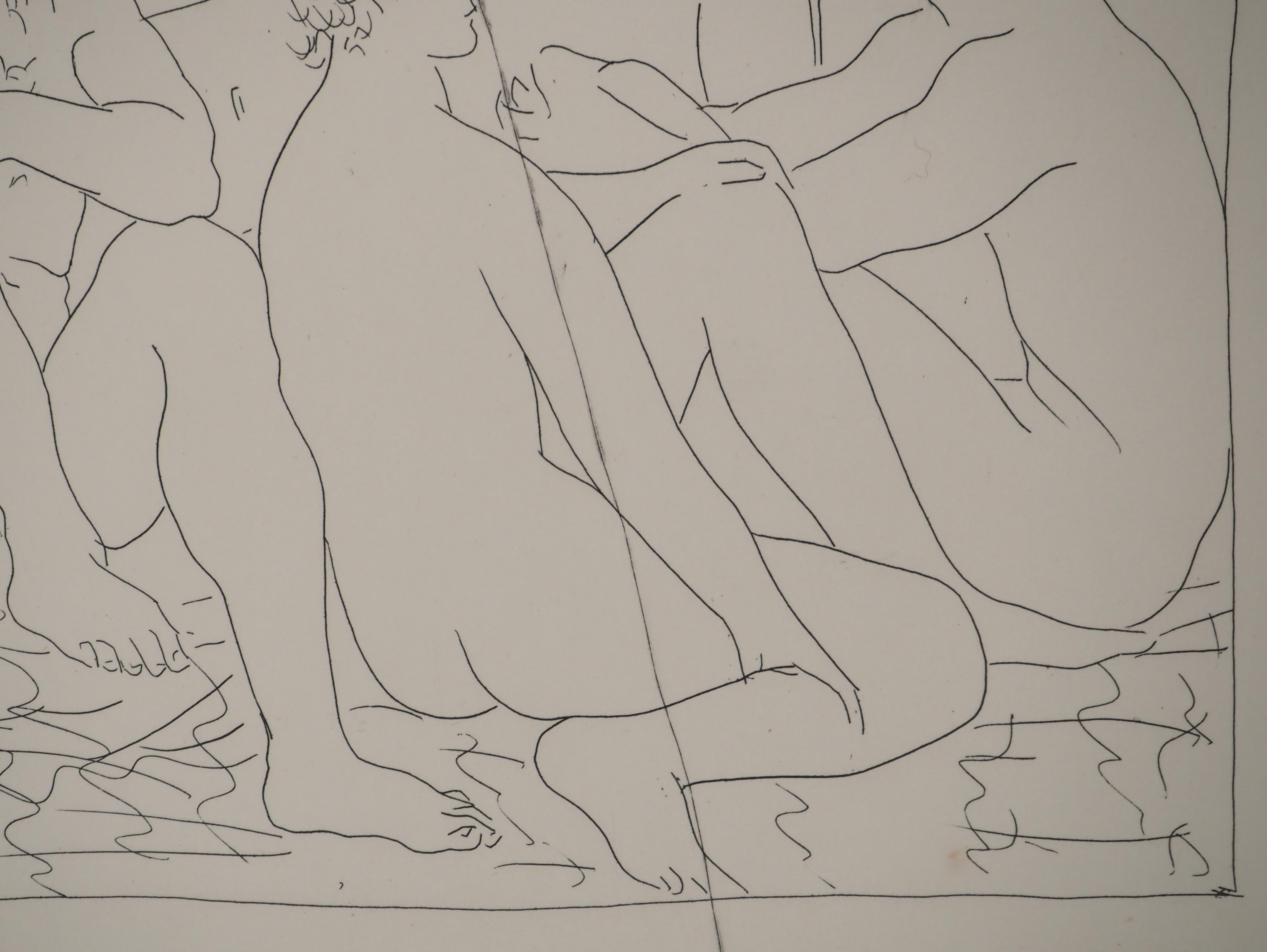 Métarmorphoses d'Ovide, Quatre hommes nus - Gravure originale (Baer #155) en vente 2