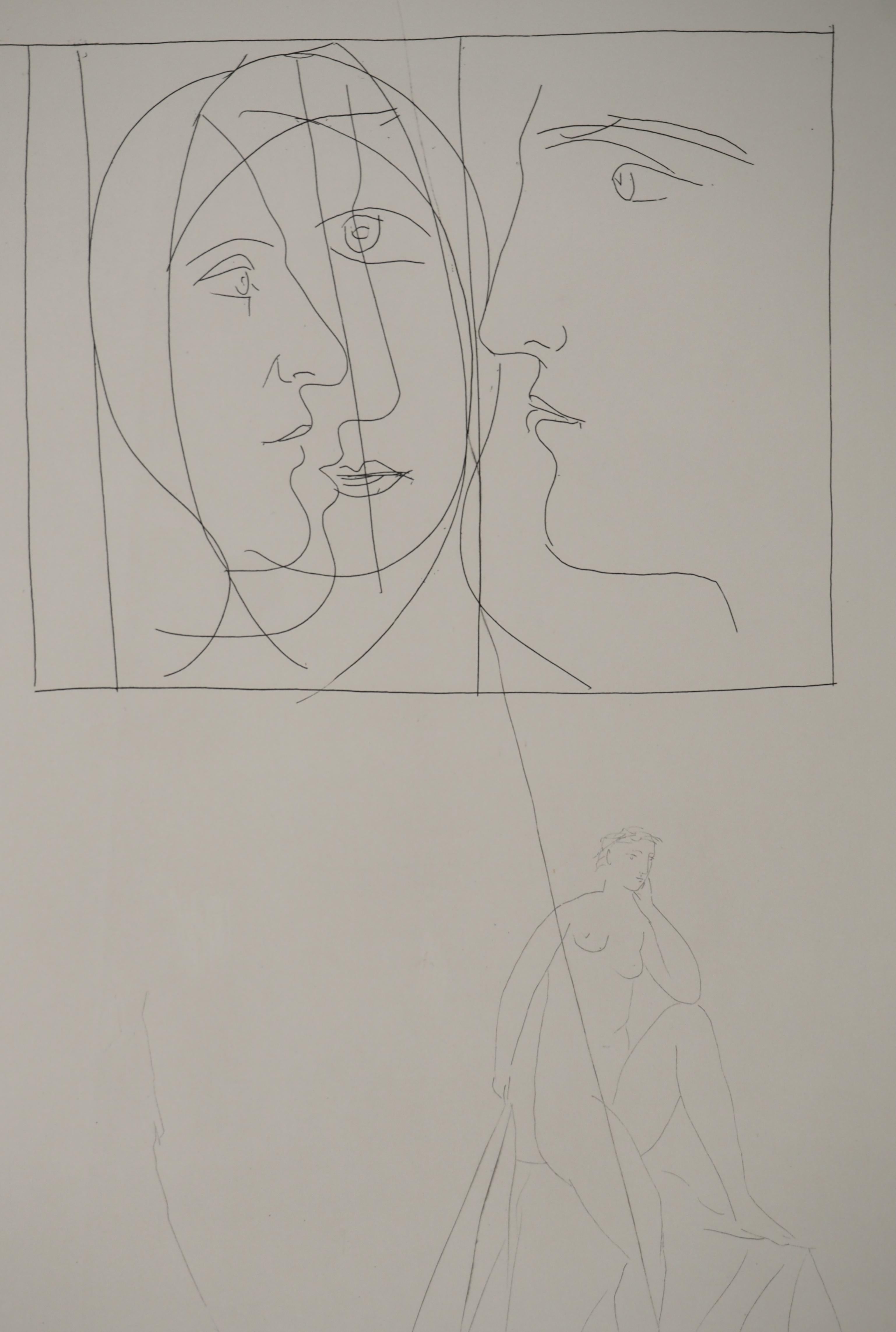 Métarmorphoses d'Ovide, Heads - Original Etching (Baer #147) - Modern Print by Pablo Picasso