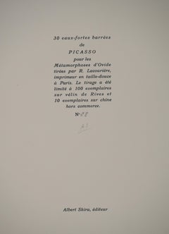 Métarmorphoses d'Ovide, Hercules and the Centaur - Original Etching (Baer #160)