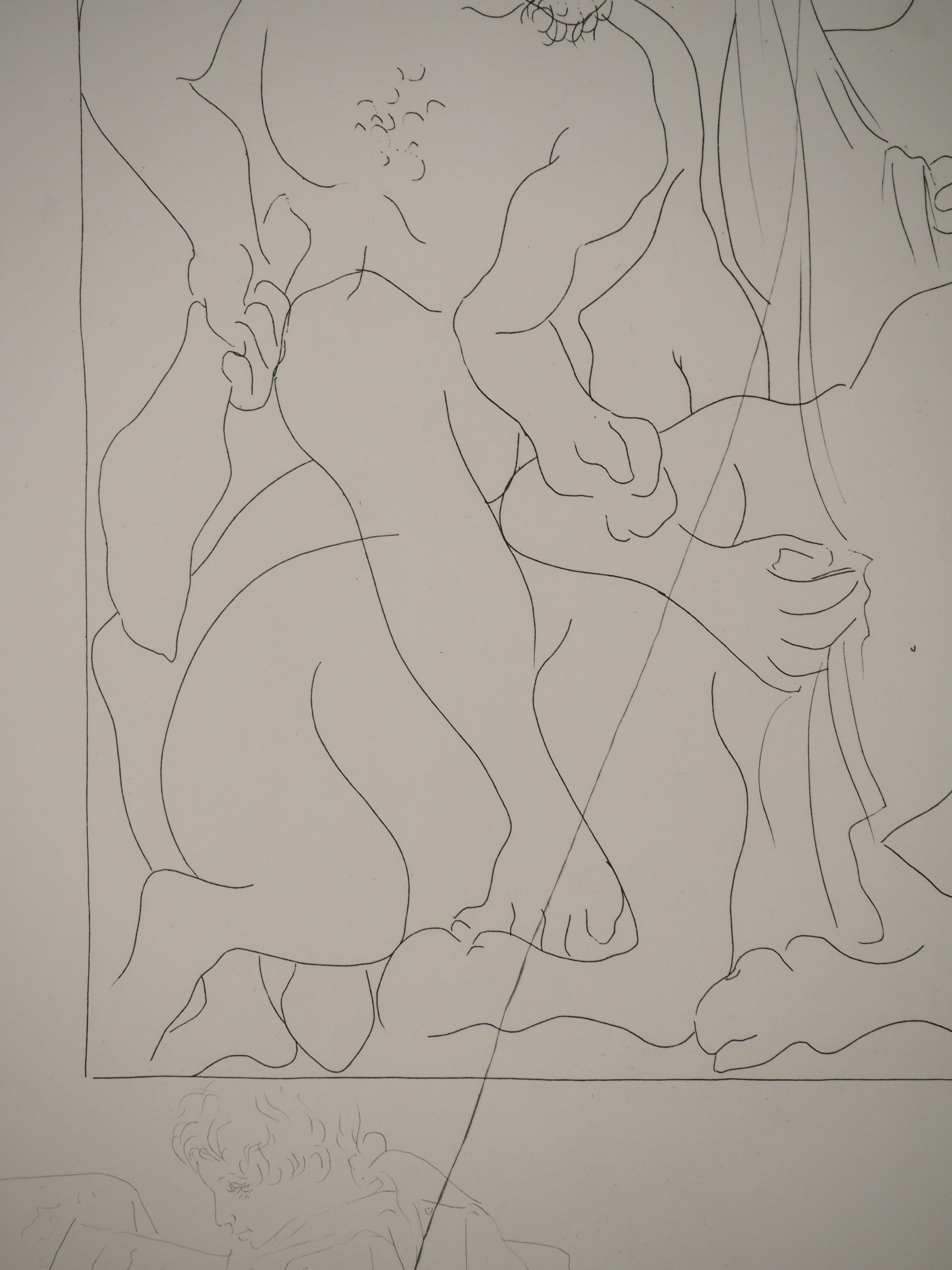 Métarmorphoses d'Ovide, Hercules and the Centaur - Original Etching (Baer #160) For Sale 2
