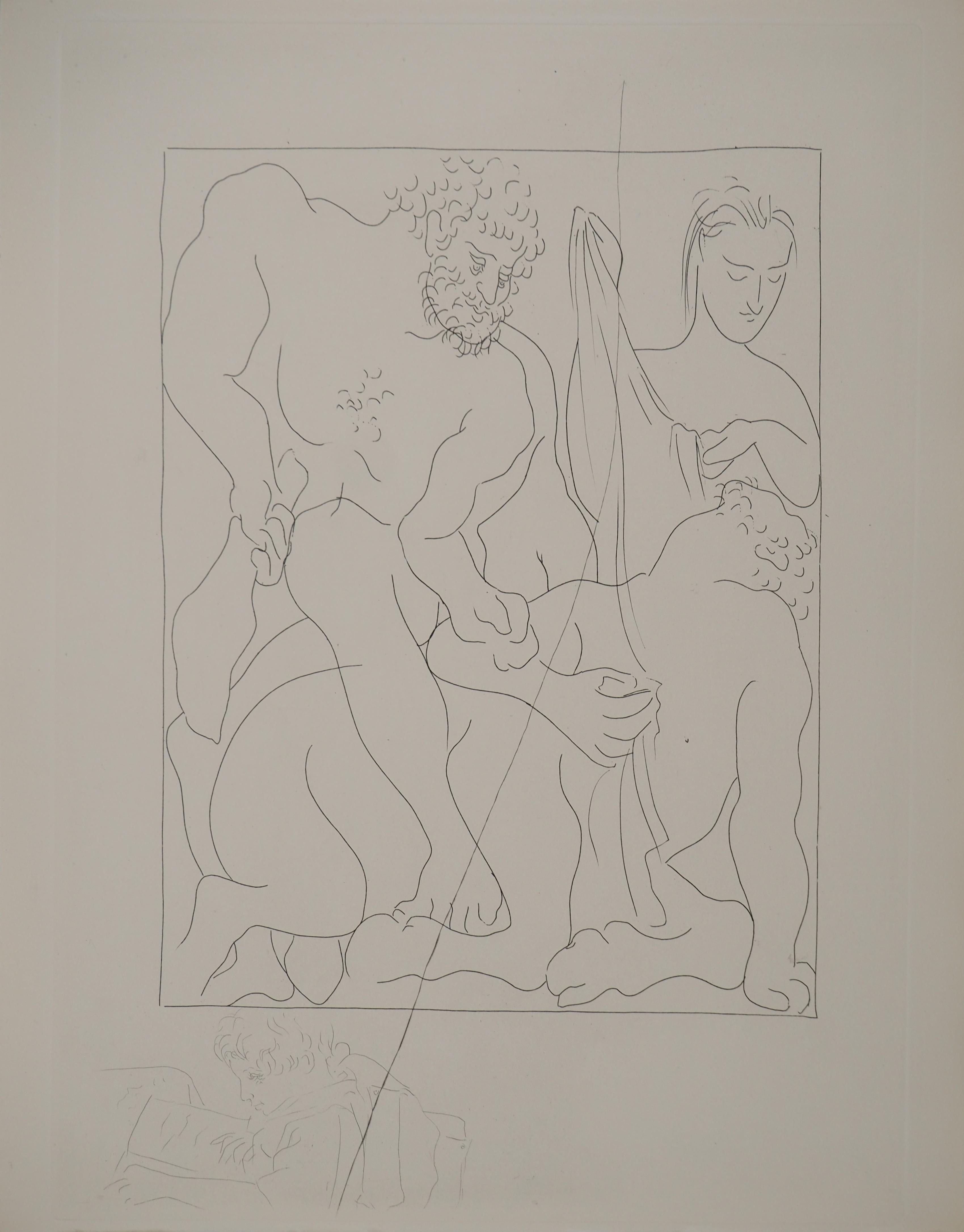 Pablo Picasso Nude Print - Métarmorphoses d'Ovide, Hercules and the Centaur - Original Etching (Baer #160)
