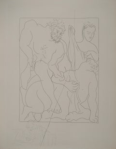Métarmorphoses d'Ovide, Hercules and the Centaur - Original Etching (Baer #160)