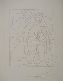 Métarmorphoses d'Ovide, On Achilles' Tomeb - Original Etching (Baer #168)