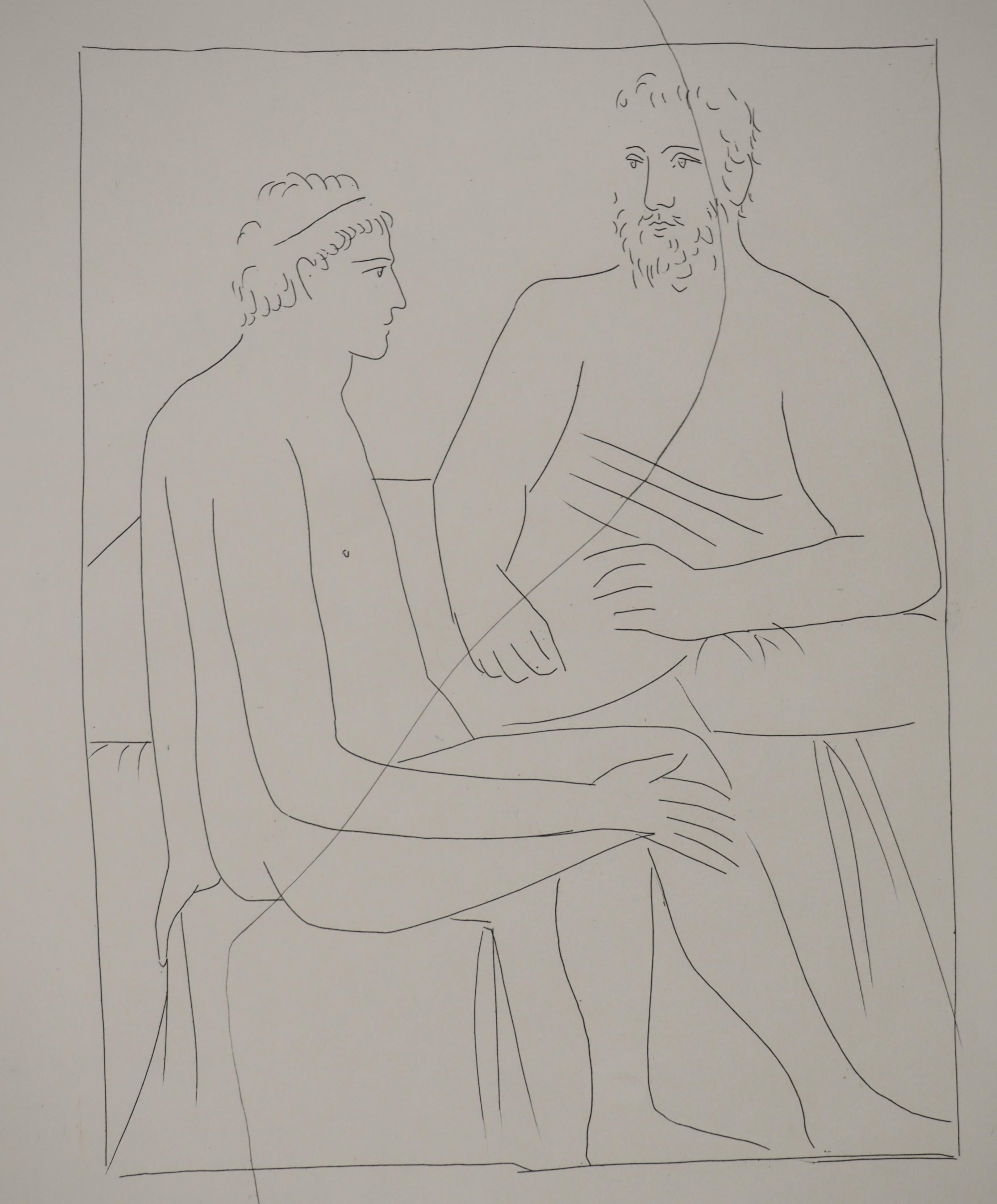 Métarmorphoses d'Ovide, Pythagore et Numa - Gravure originale (Baer #172) - Moderne Print par Pablo Picasso