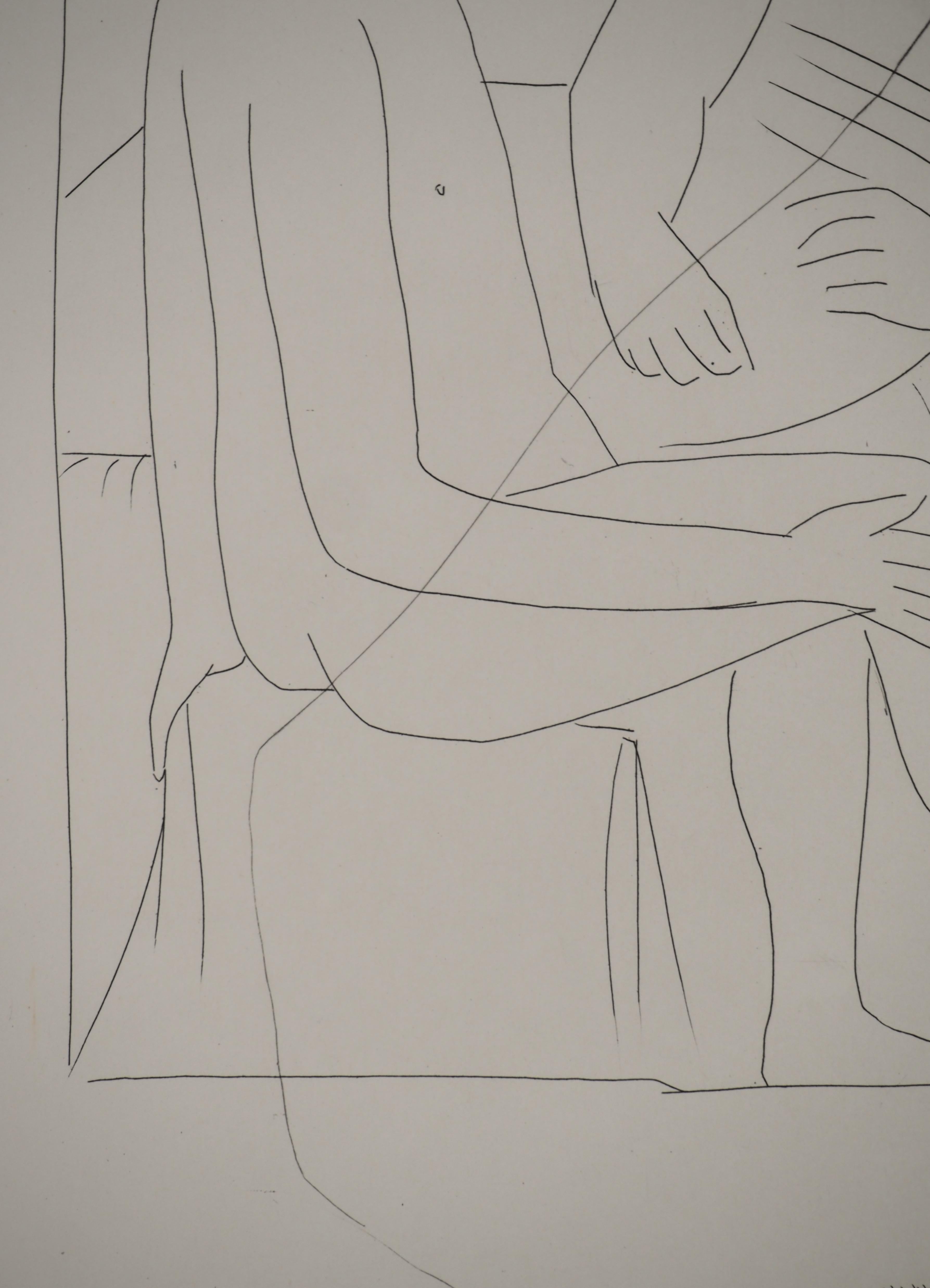 Métarmorphoses d'Ovide, Pythagore et Numa - Gravure originale (Baer #172) en vente 2
