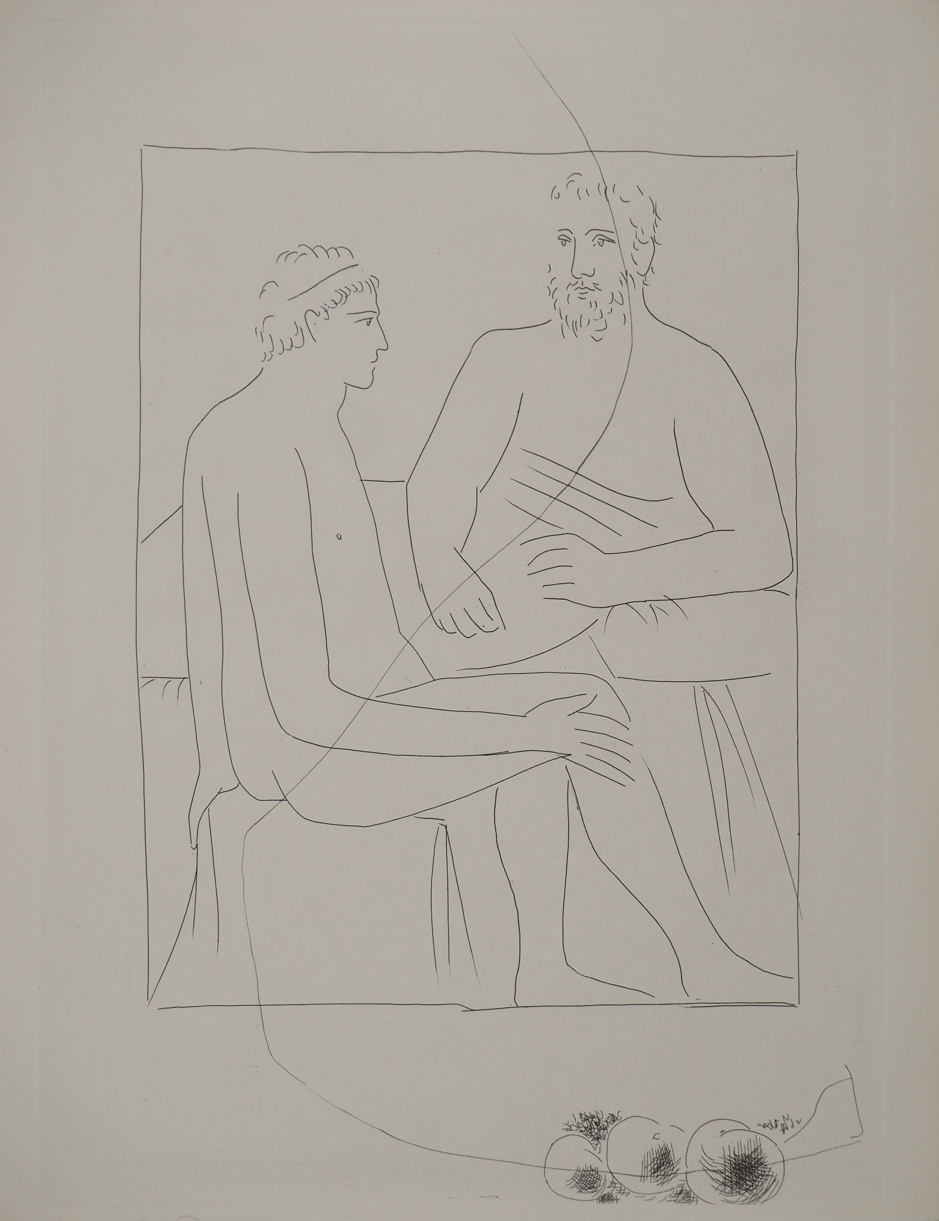 Métarmorphoses d'Ovide, Pythagore et Numa - Gravure originale (Baer #172)