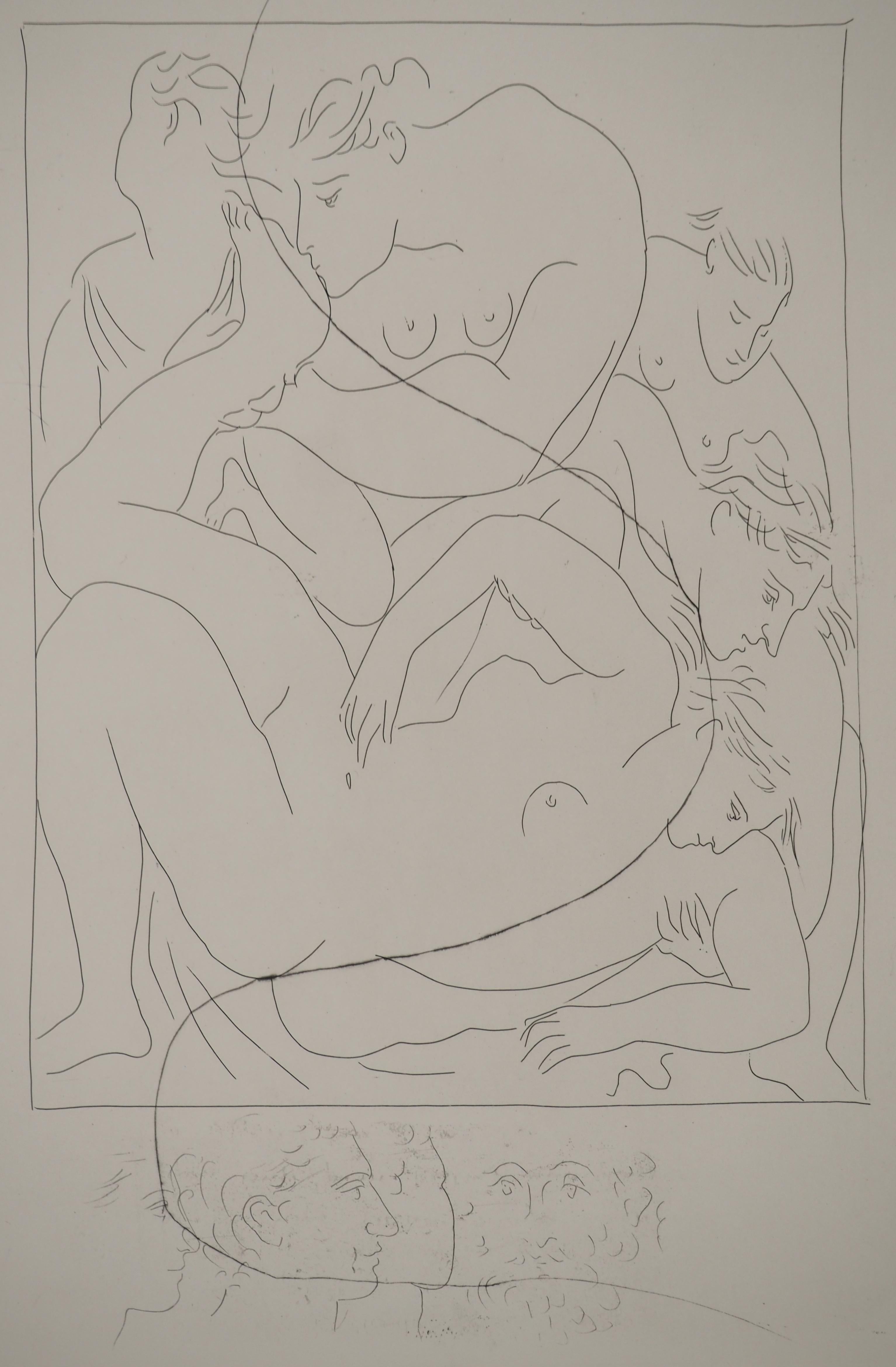 Métarmorphoses d'Ovide, Snake Bite - Original Etching (Baer #162) - Modern Print by Pablo Picasso