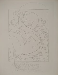 Métarmorphoses d'Ovide, Snake Bite - Original Etching (Baer #162)