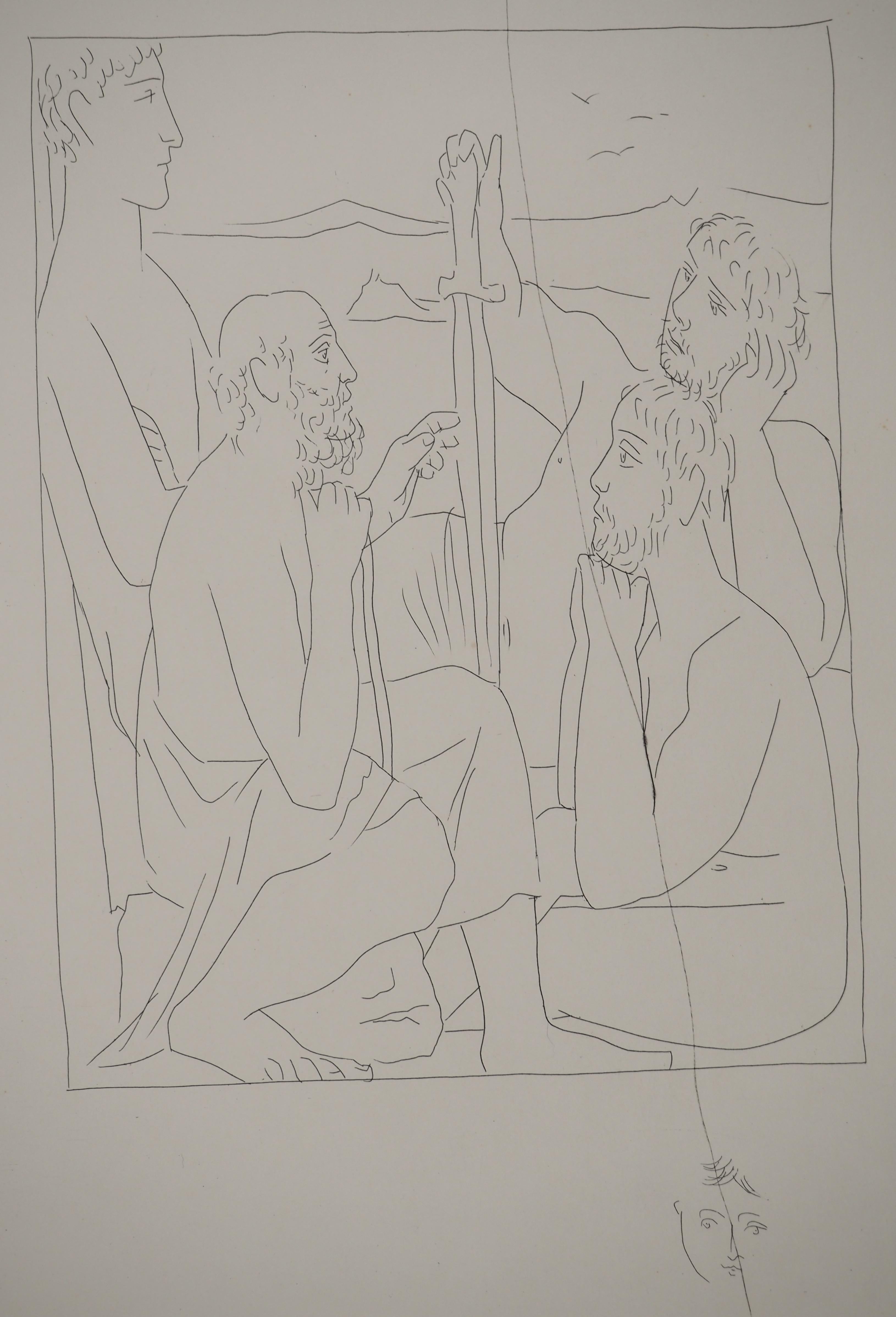 Métarmorphoses d'Ovide, Erzählungen vom Trojanischen Krieg - Original-Radierung (Baer #166) (Moderne), Print, von Pablo Picasso
