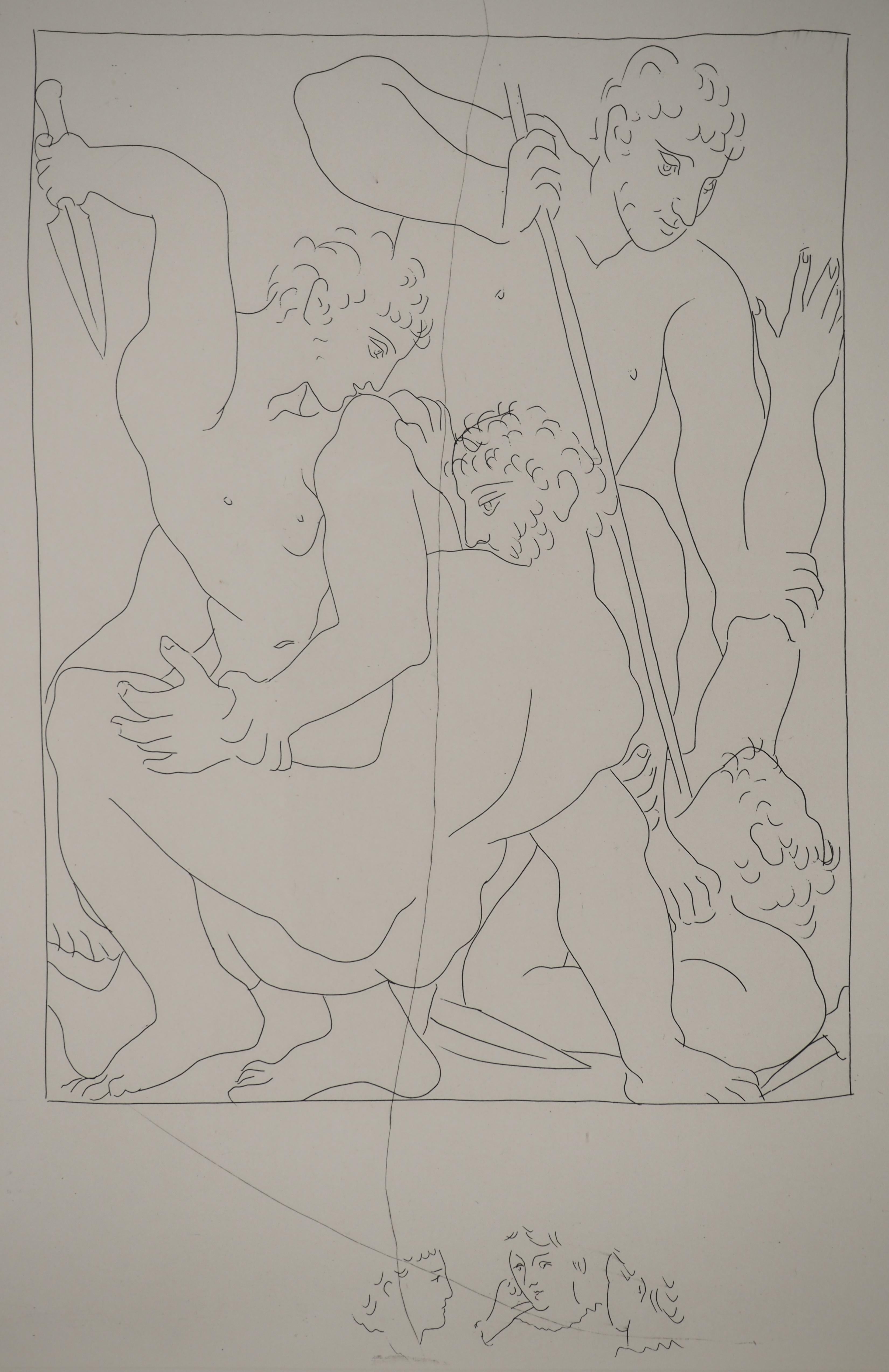 Métarmorphoses d'Ovide, The Battle - Original Etching (Baer #152) - Modern Print by Pablo Picasso