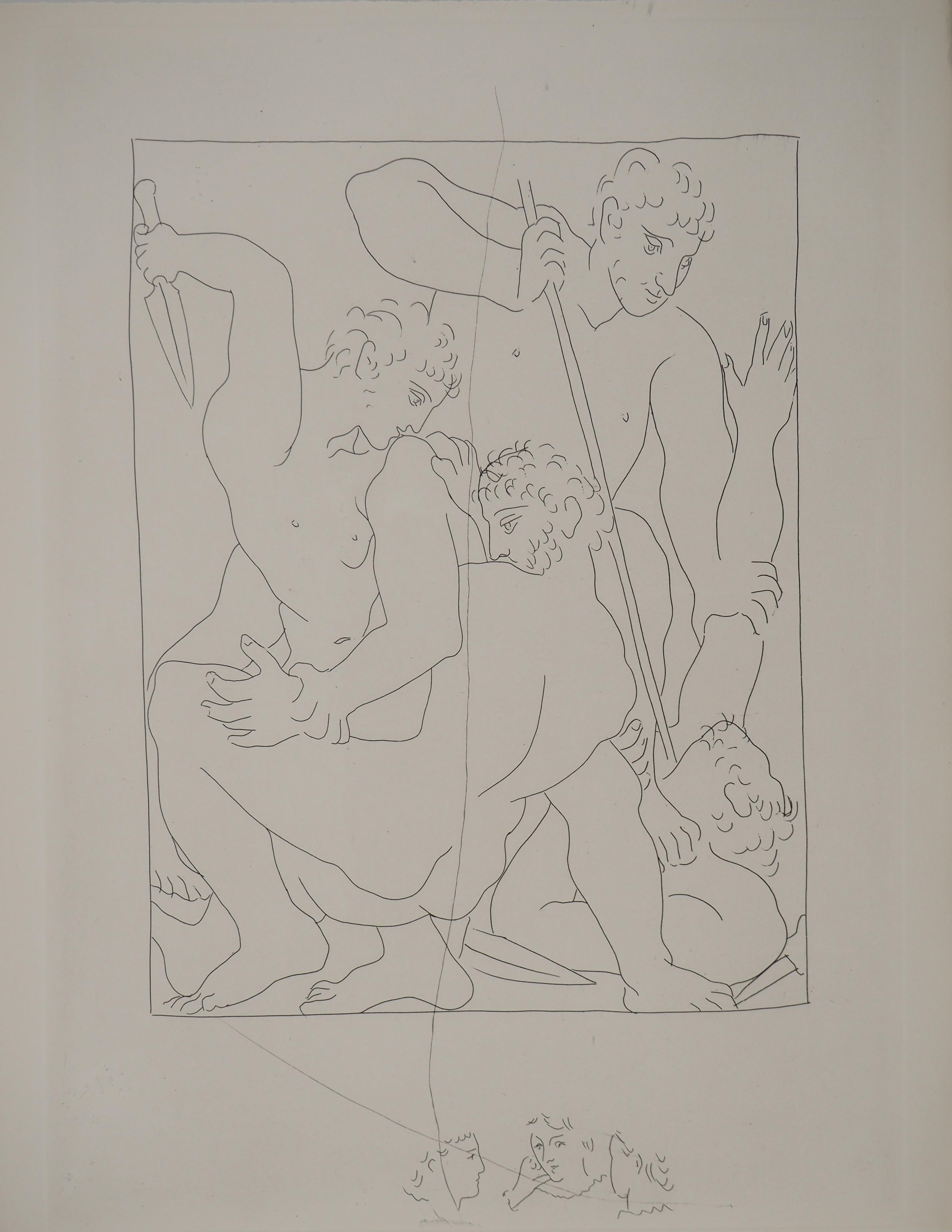 Métarmorphoses d'Ovide, The Battle - Original Etching (Baer #152)
