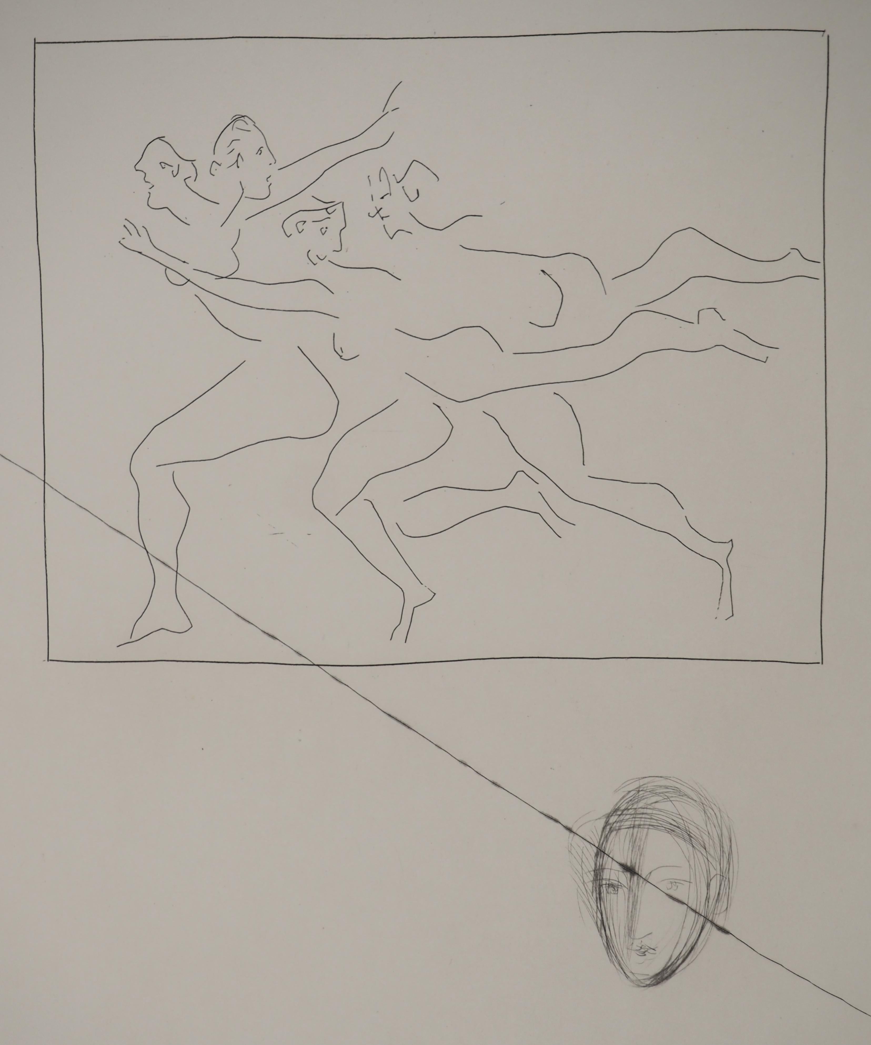 Métarmorphoses d'Ovide, Die Flucht - Original-Radierung (Baer #161) (Moderne), Print, von Pablo Picasso