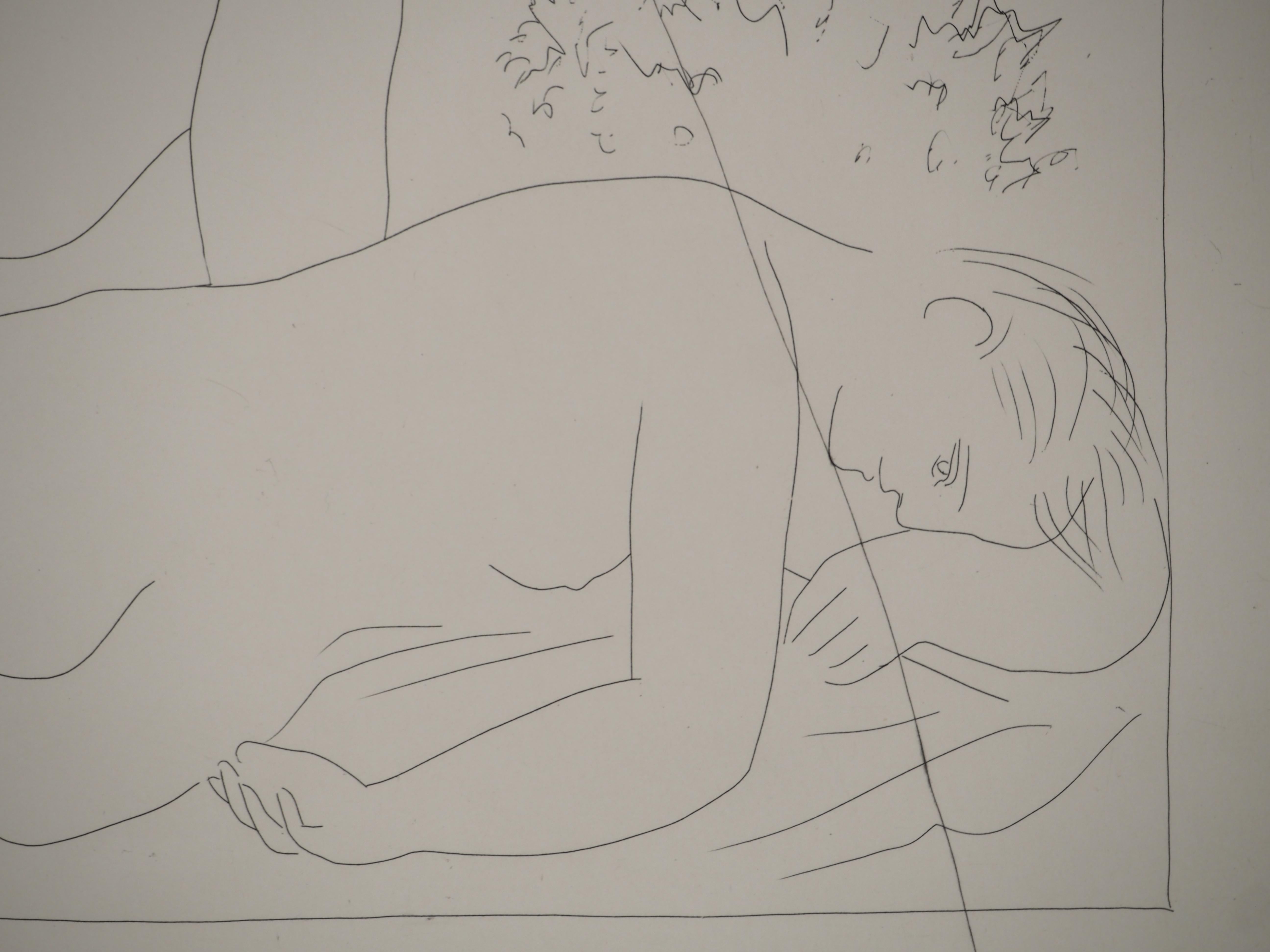 Métarmorphoses d'Ovide, Le meurtre de Procris - Gravure originale (Baer #156) en vente 1
