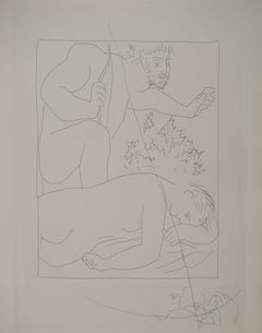 Métarmorphoses d'Ovide, Le meurtre de Procris - Gravure originale (Baer #156)