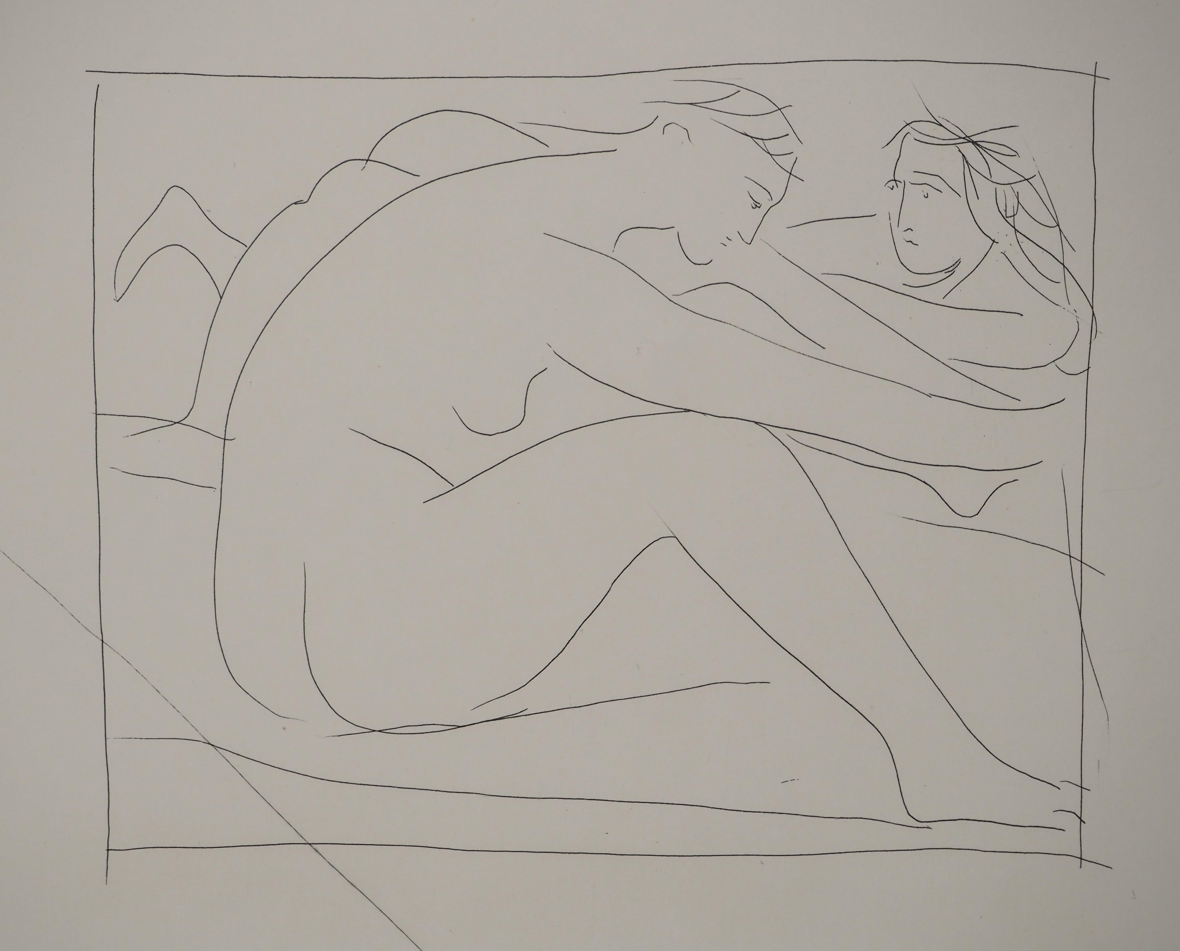 Métarmorphoses d'Ovide, Deux femmes nues - Gravure originale (Baer #167) - Moderne Print par Pablo Picasso