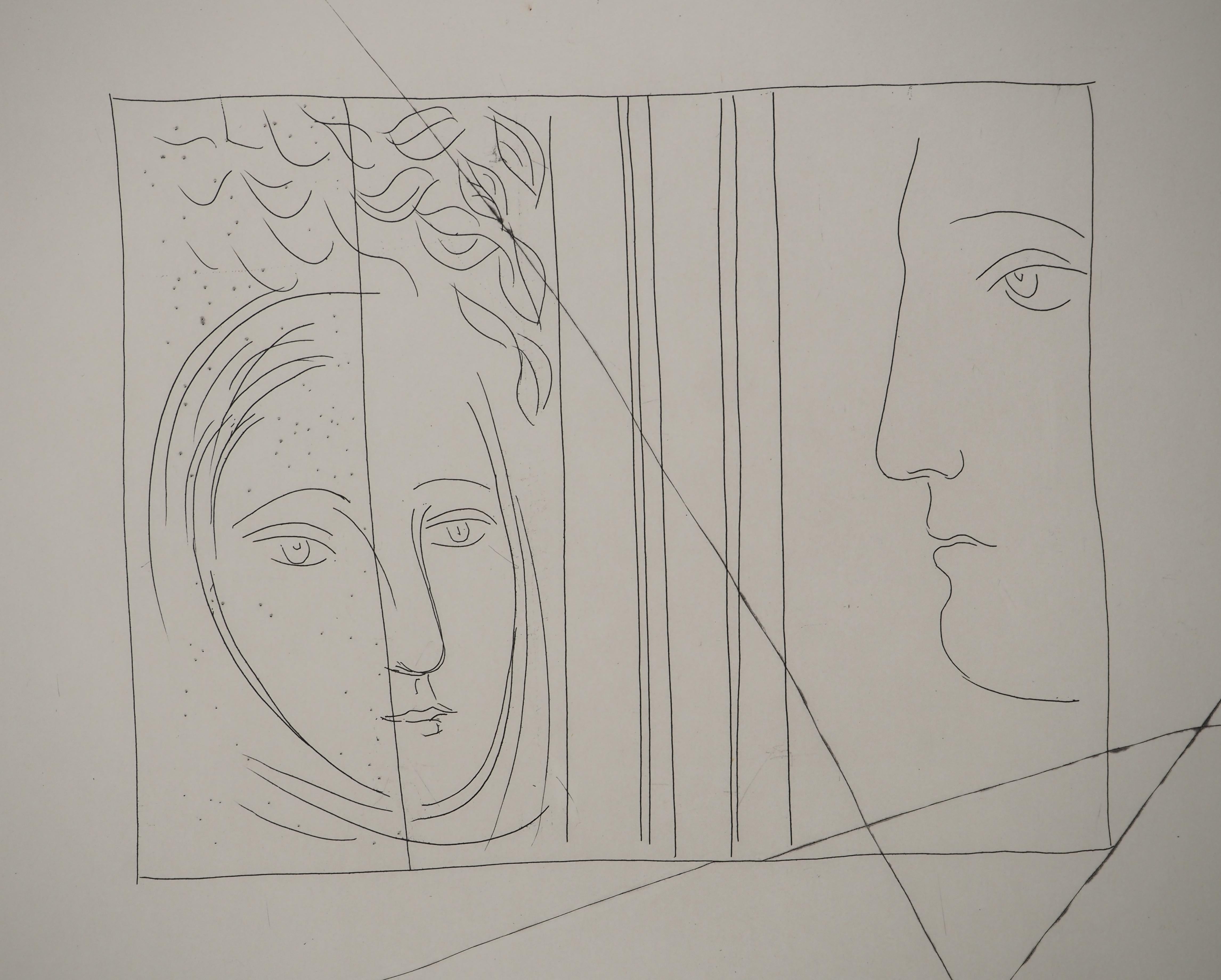 Métarmorphoses d'Ovide, Two Profiles - Original Etching (Baer #145) - Modern Print by Pablo Picasso