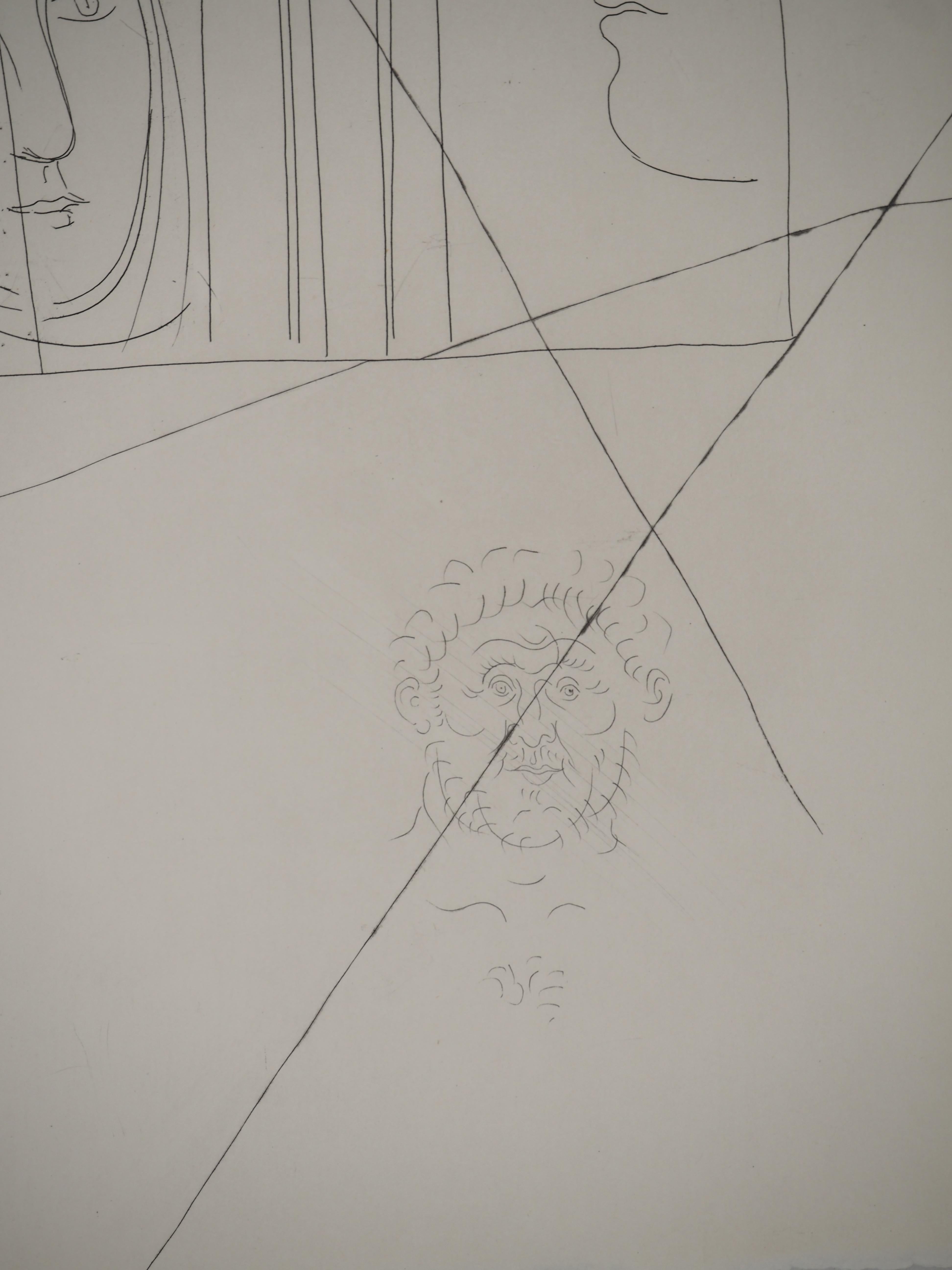 Pablo PICASSO
Métarmorphoses d'Ovide, Two Profiles, 1936

Original etching (Atelier Lacourière, Paris)
Unsigned
On BFK Rives vellum 32.5 x 25 cm (12.7 x 9.8 in)

REFERENCES : 
- Catalog raisonne Bloch #101
- Catalog raisonne Baer #145

INFORMATION :