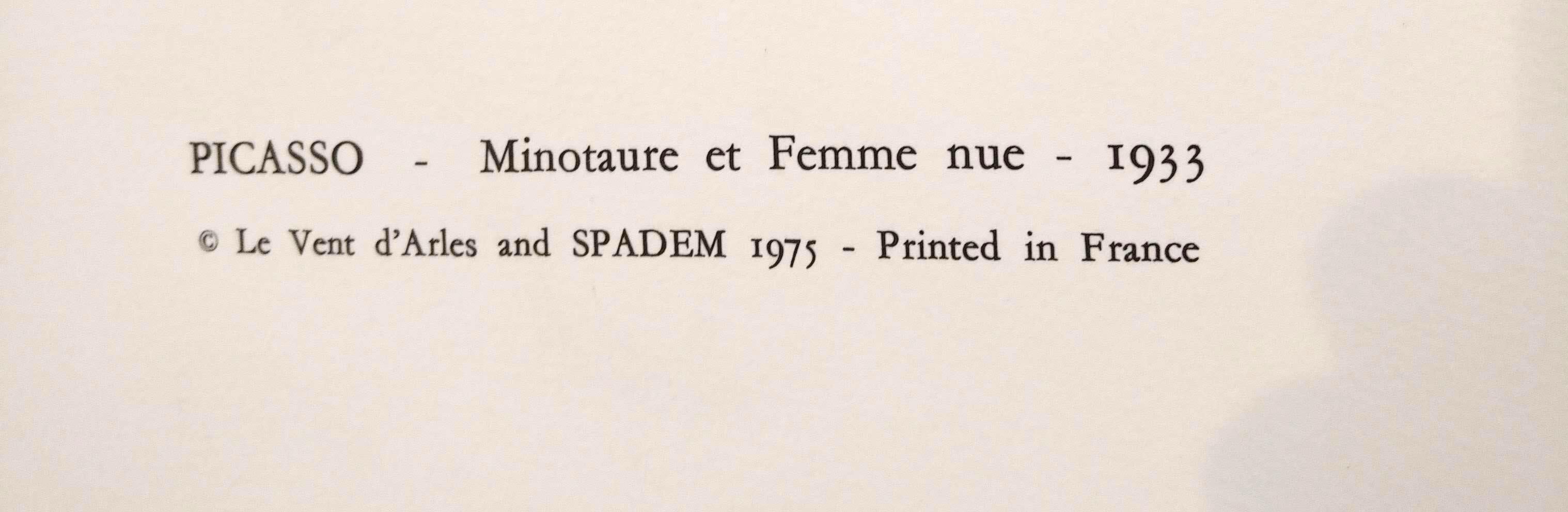 MINOTAIRE ET FEMME NUE - Print by Pablo Picasso