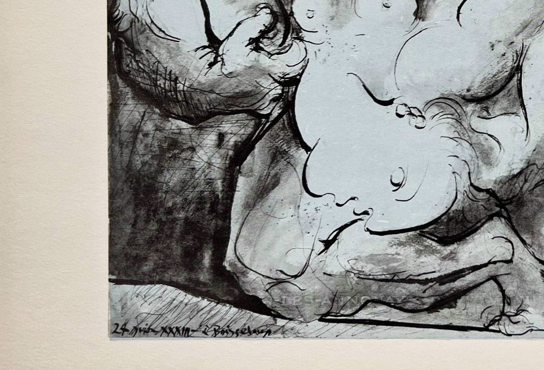 Minotaur - Gray Print by Pablo Picasso