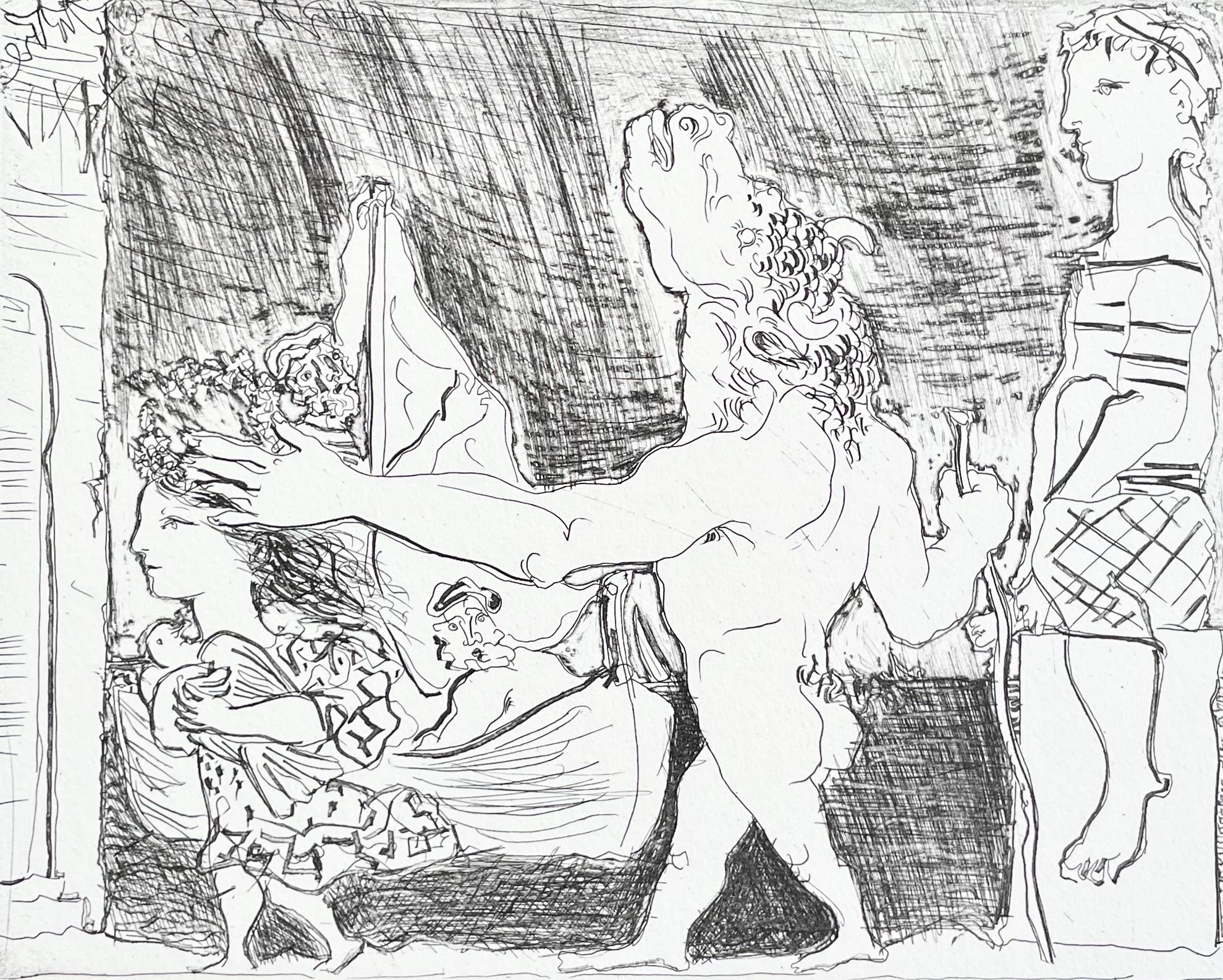 Picasso, Minotaure aveugle guidé dans la Nuit par une Petite (nach)