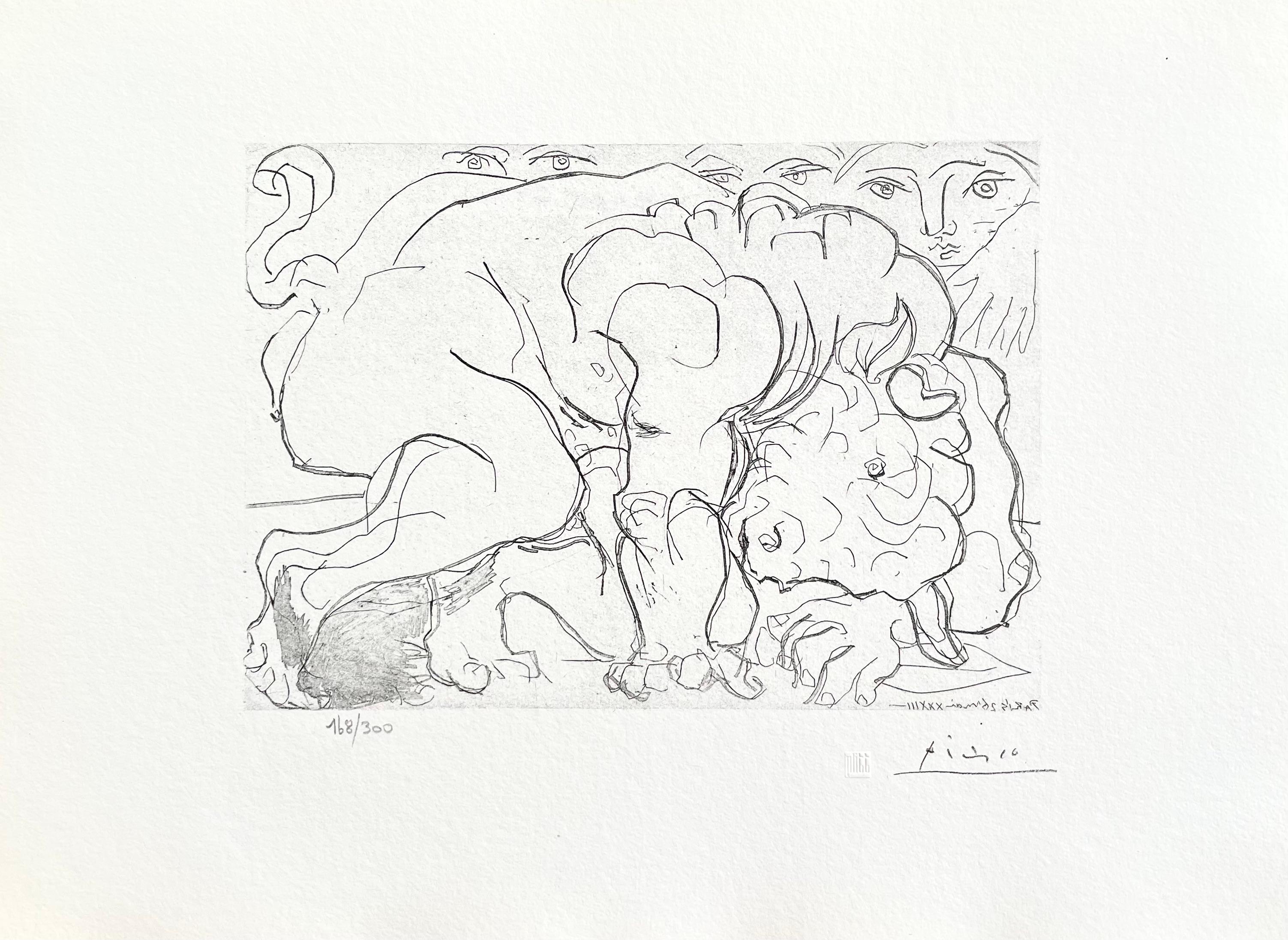 Picasso, Minotaure blesse VI (after) - Print by Pablo Picasso