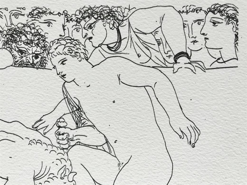 Minotaure vaincu (Suite Vollard Planche LXXXIX) - Print by Pablo Picasso