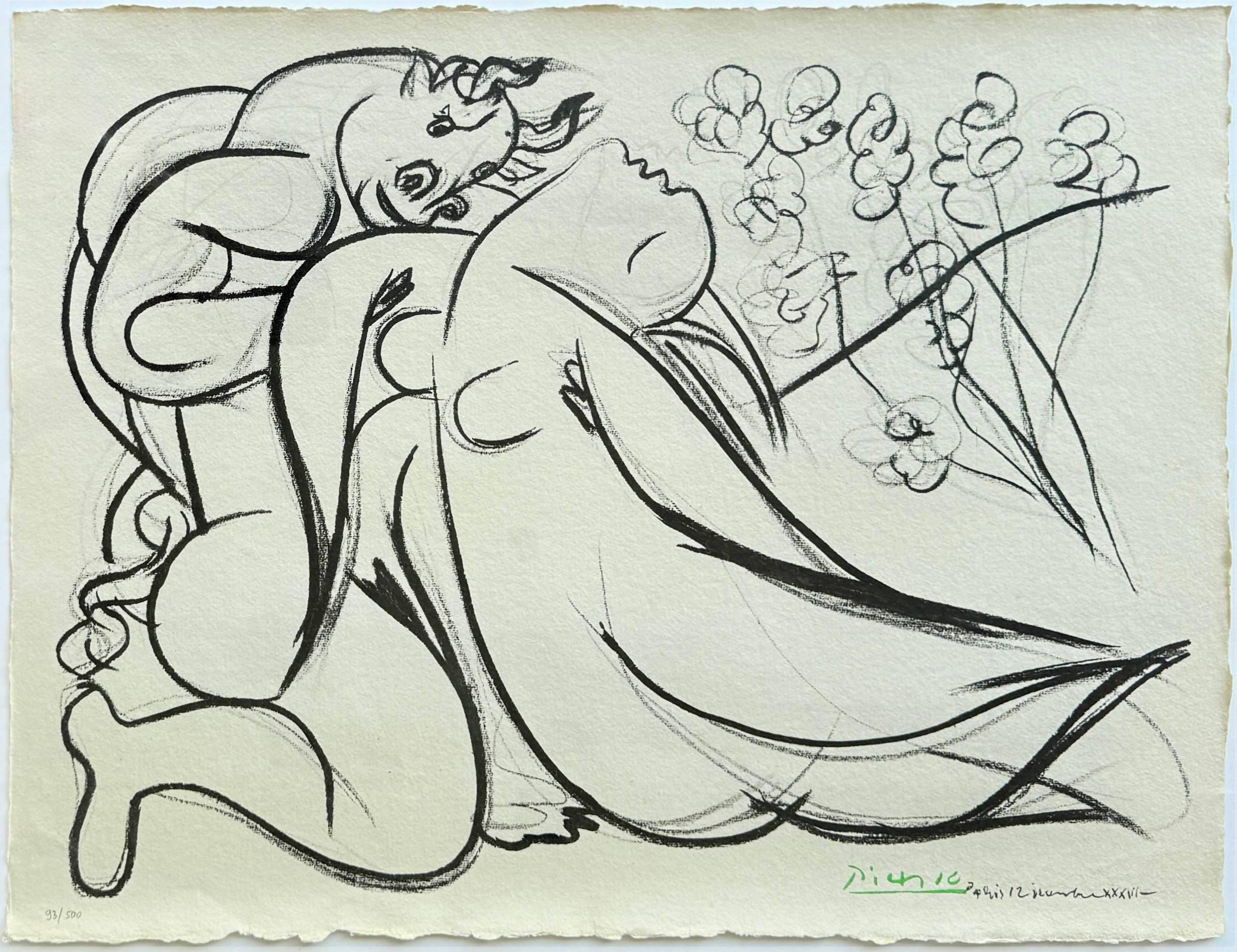 Minoutaure et nue - Print by Pablo Picasso