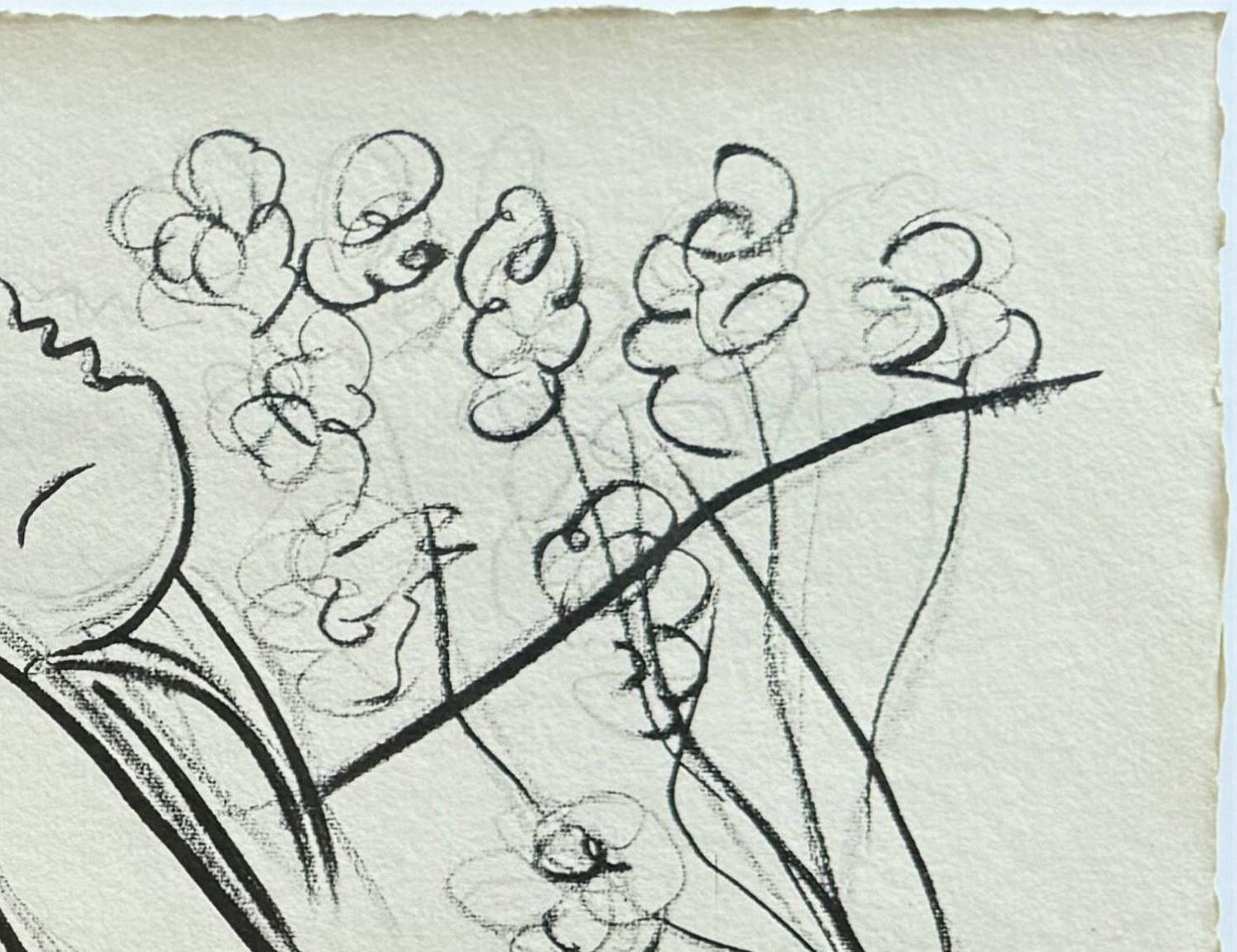 Minoutaure et nue - Gray Print by Pablo Picasso