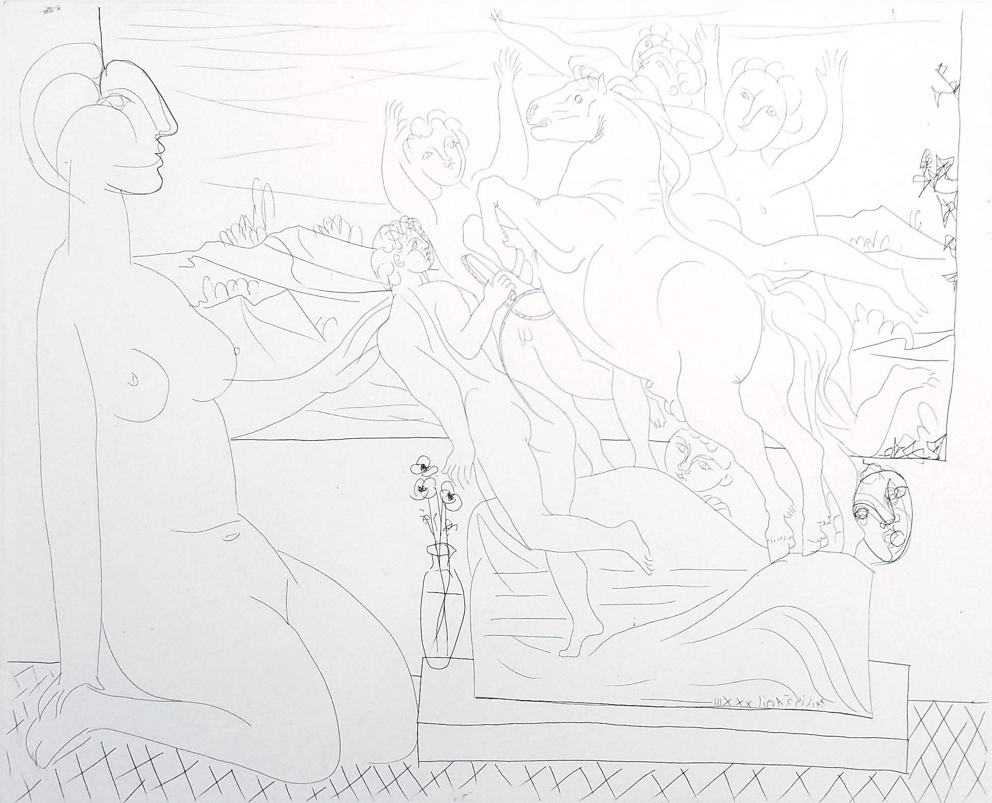 Modèle Contemplant un Groupe Sculpté /// Picasso La Suite Vollard Marie-Thérèse