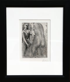 Modele et Grande Sculpture de Dos (Bloch 186), Grabado moderno de Pablo Picasso